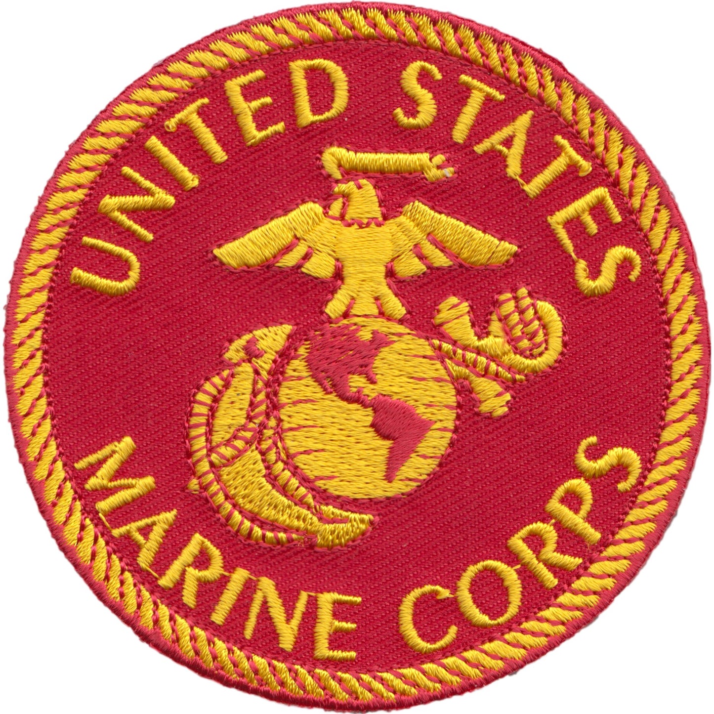 United States Marine Corps Logo Patch Red & Yellow 3"