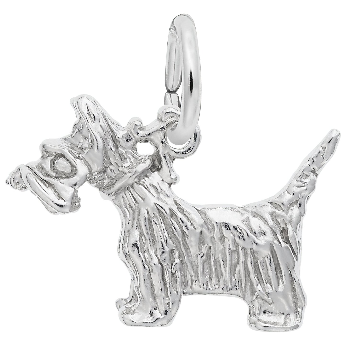 Sterling Silver Scottie Charm - 11mm x 16mm