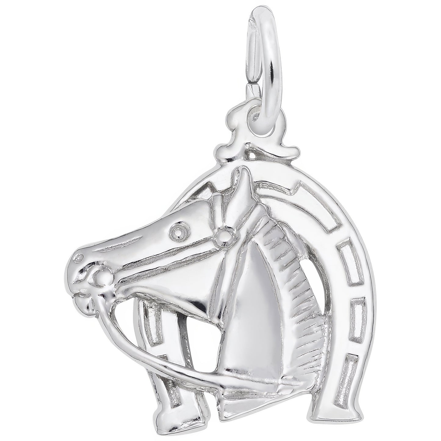 Sterling Silver Horse Charm - 14mm x 16mm