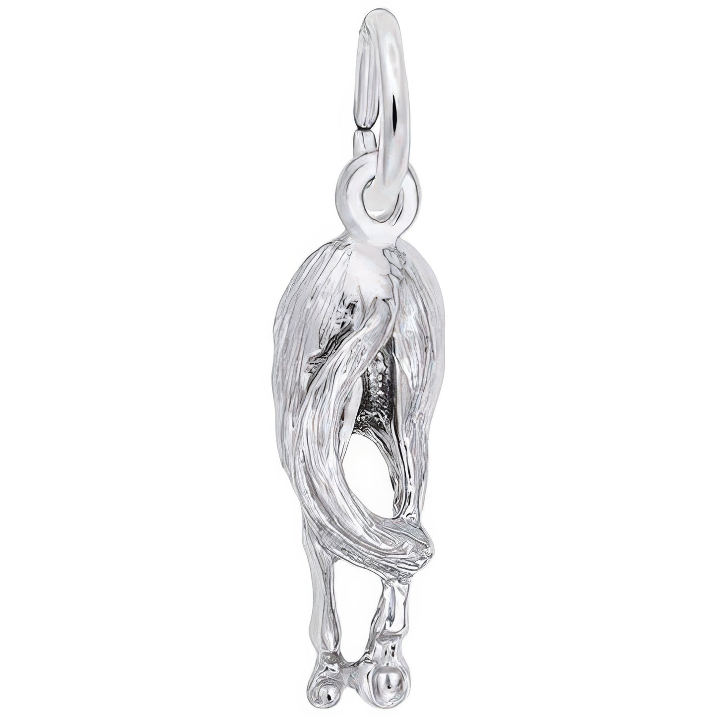 Horses Behind Charm - Metal - Sterling Silver