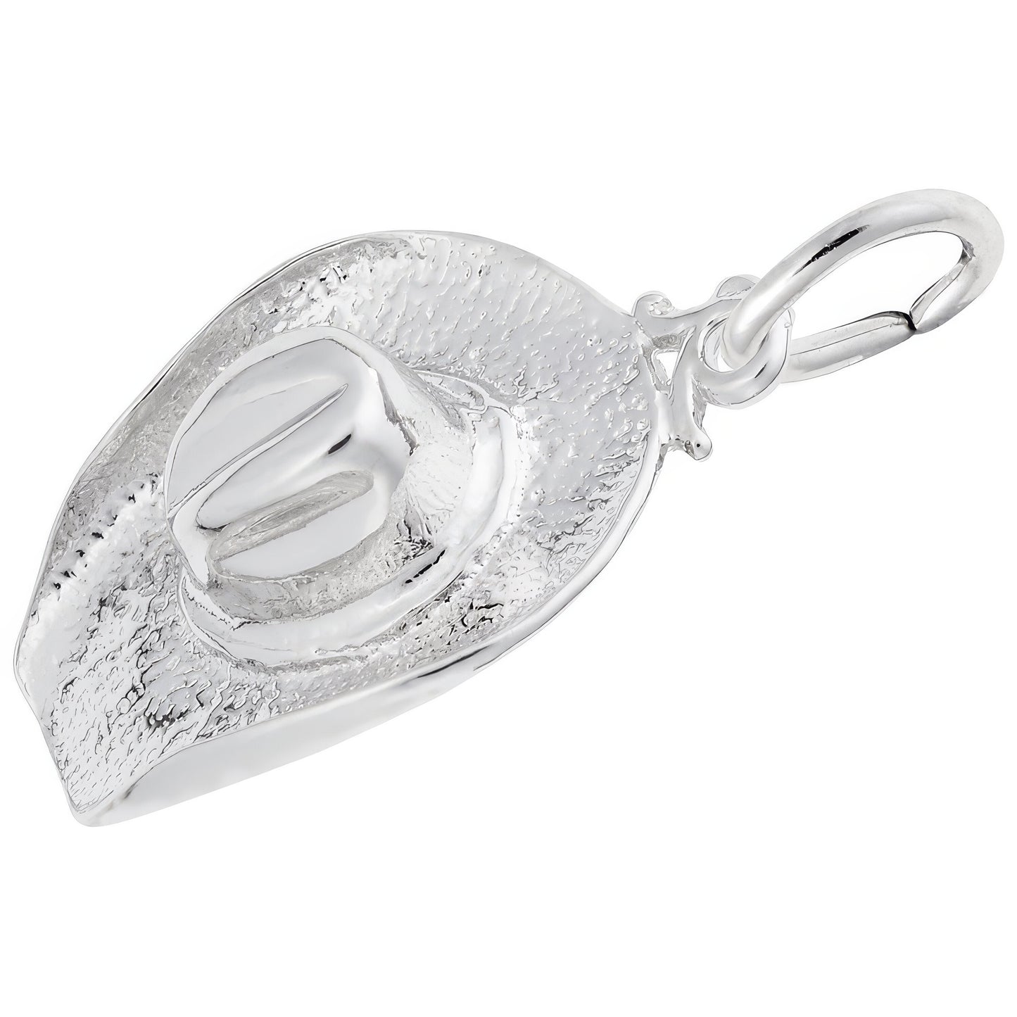 Sterling Silver Cowboy Hat Charm - 16mm x 11mm