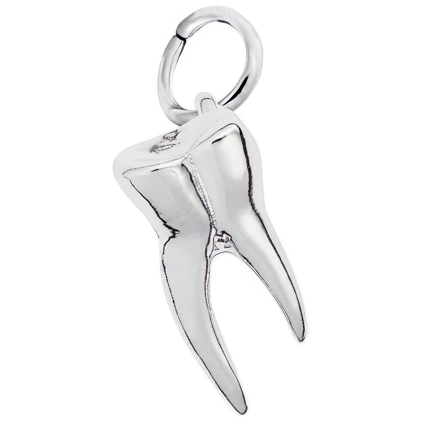 Sterling Silver Tooth Charm - 14mm x 7mm