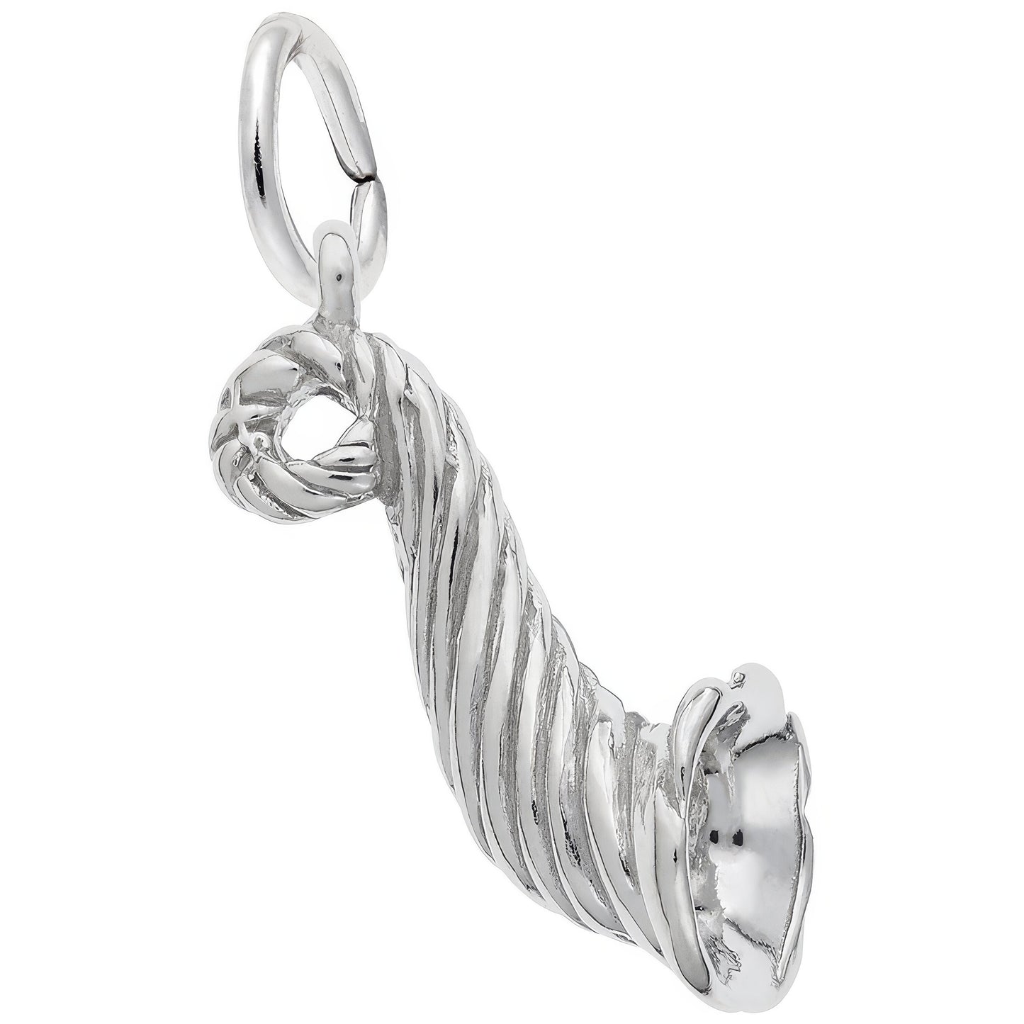 Sterling Silver Horn Of Plenty Charm - 19mm x 9mm