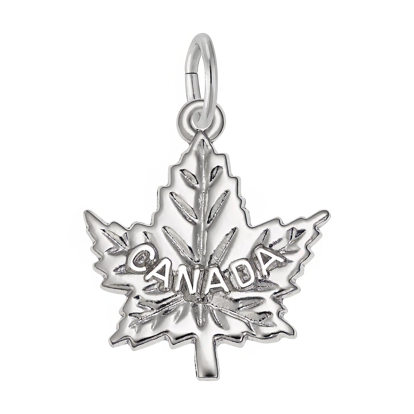 Canada Maple Leaf Charm - Metal - Sterling Silver