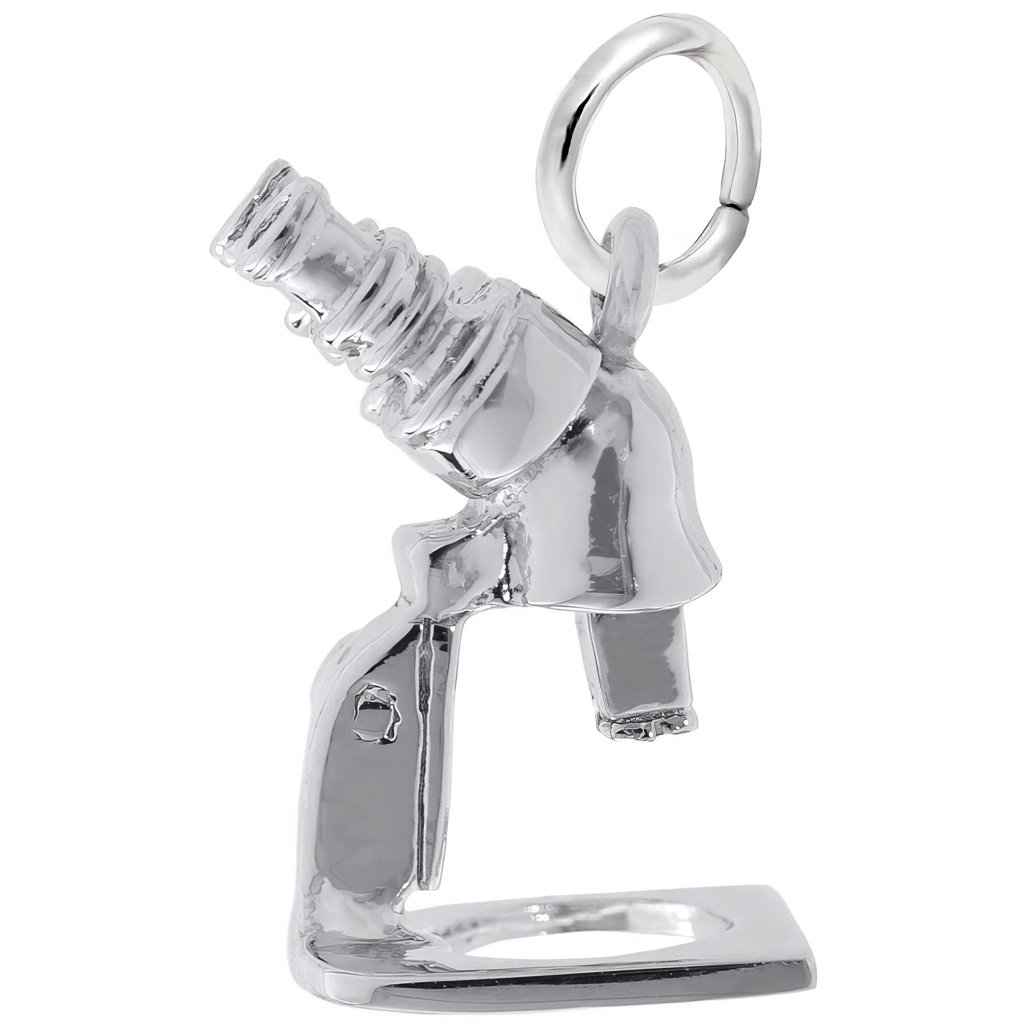 Microscope Charm, Sterling Silver