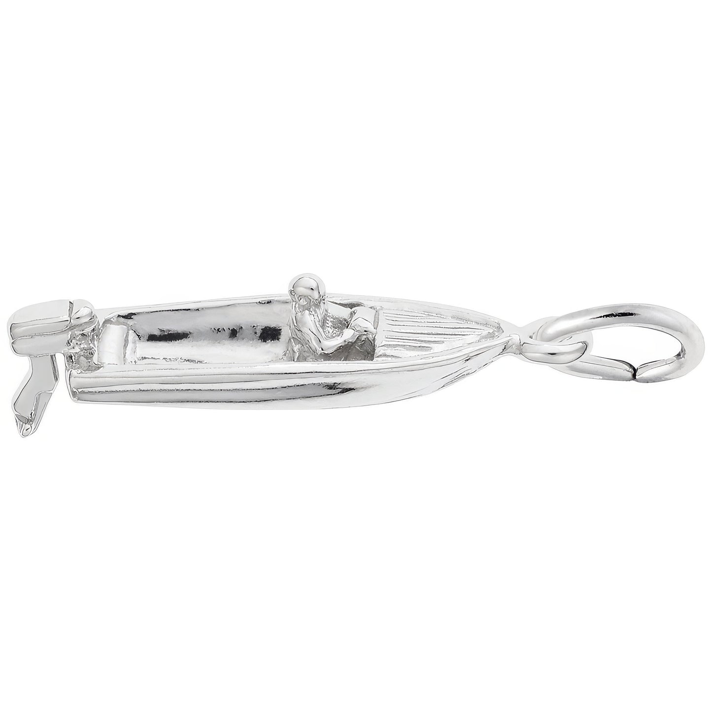 Motor Boat Charm - Metal - Sterling Silver