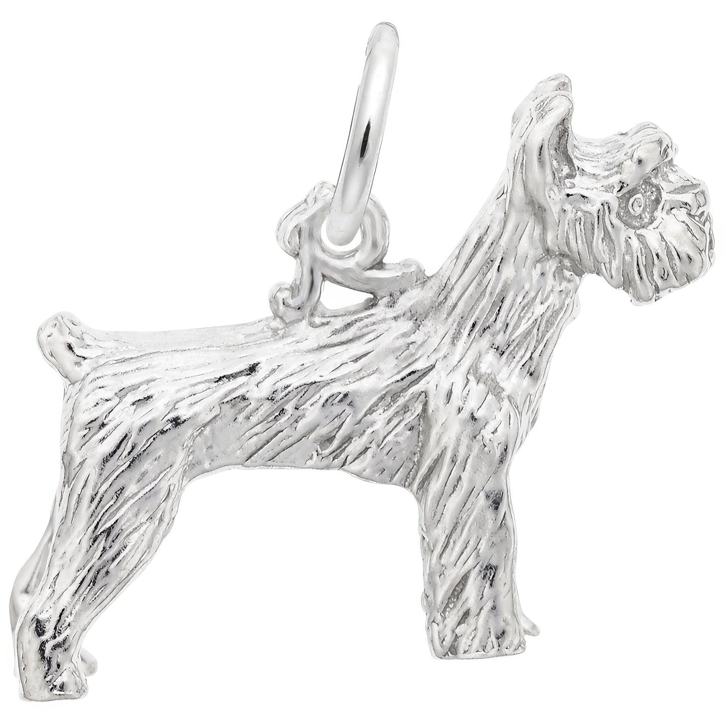 Sterling Silver Schnauzer Dog Charm