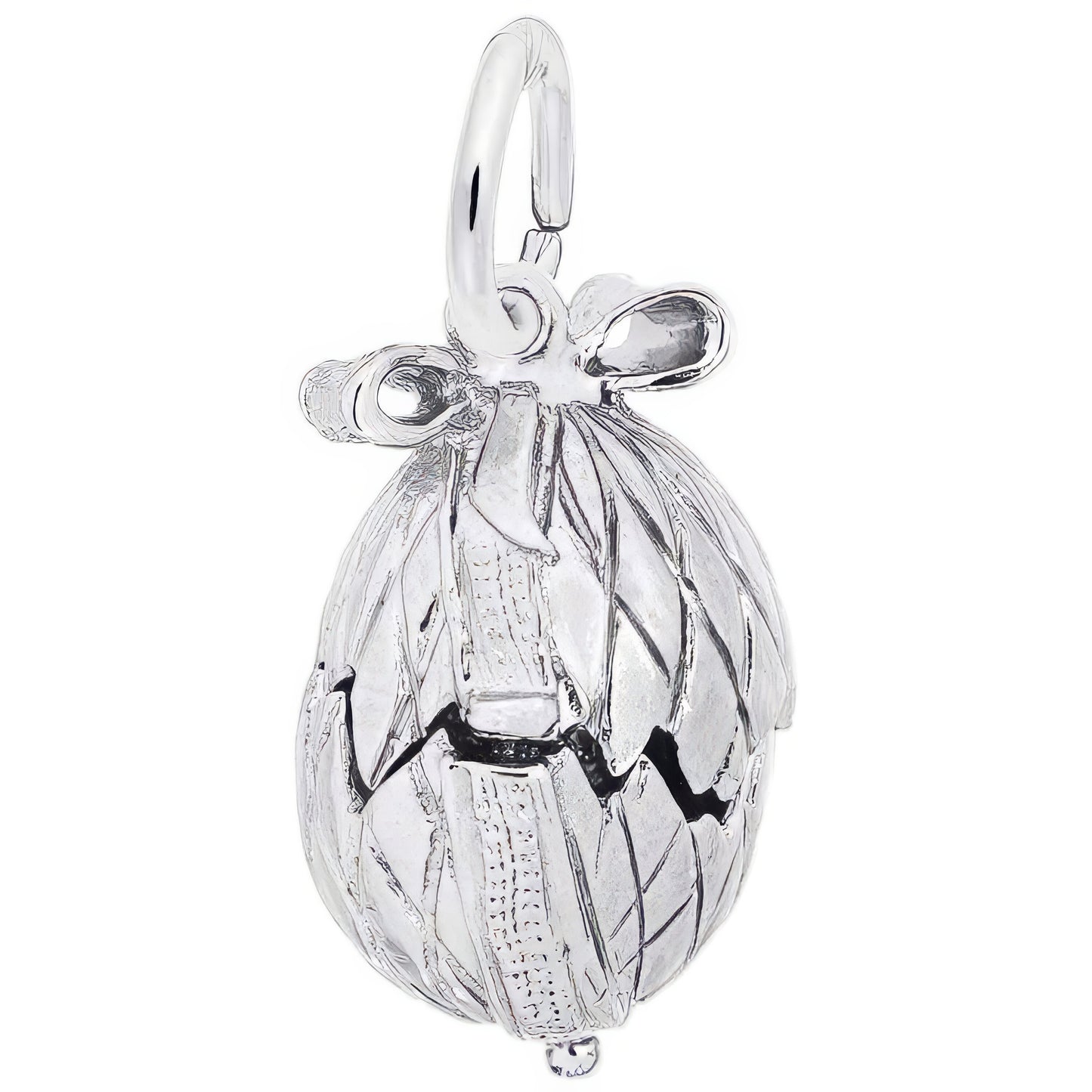 Easter Egg Charm, Sterling Silver