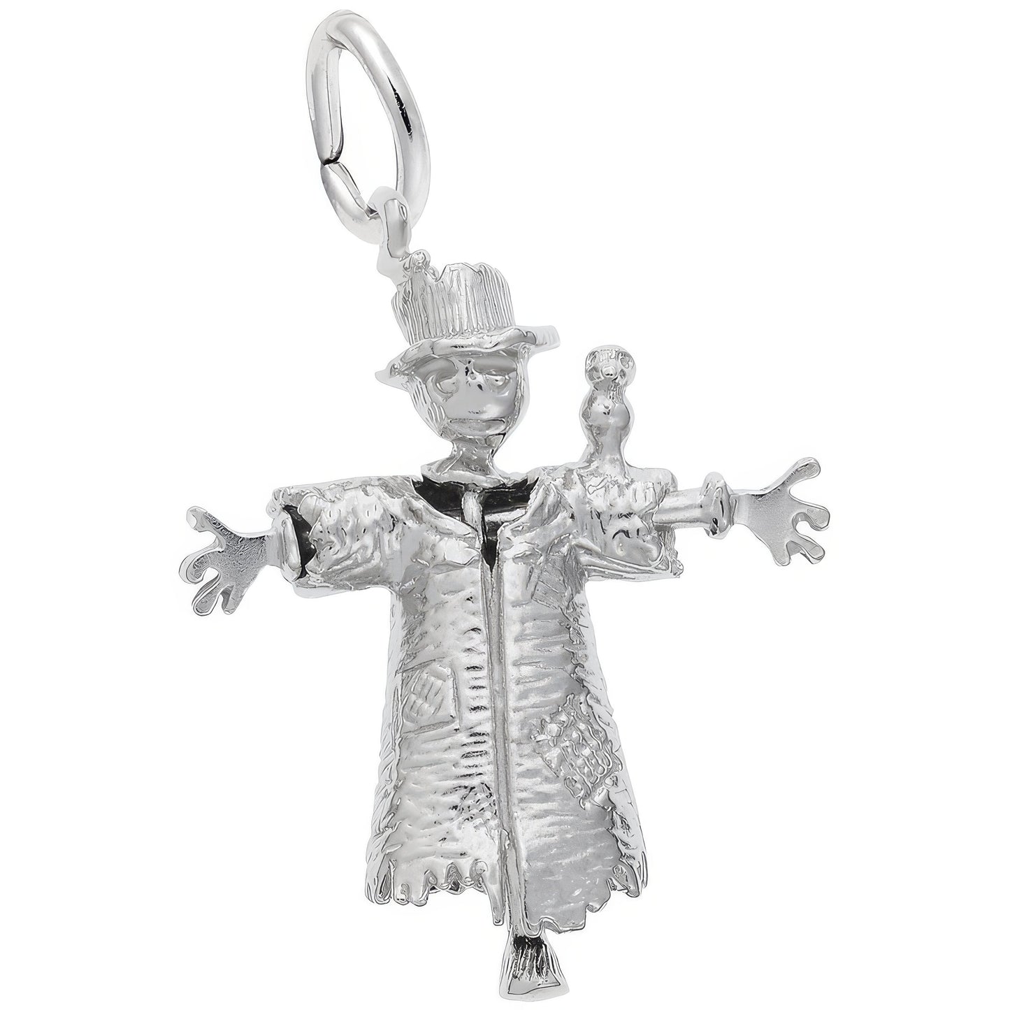 Sterling Silver Scarecrow Charm - 23mm x 20mm