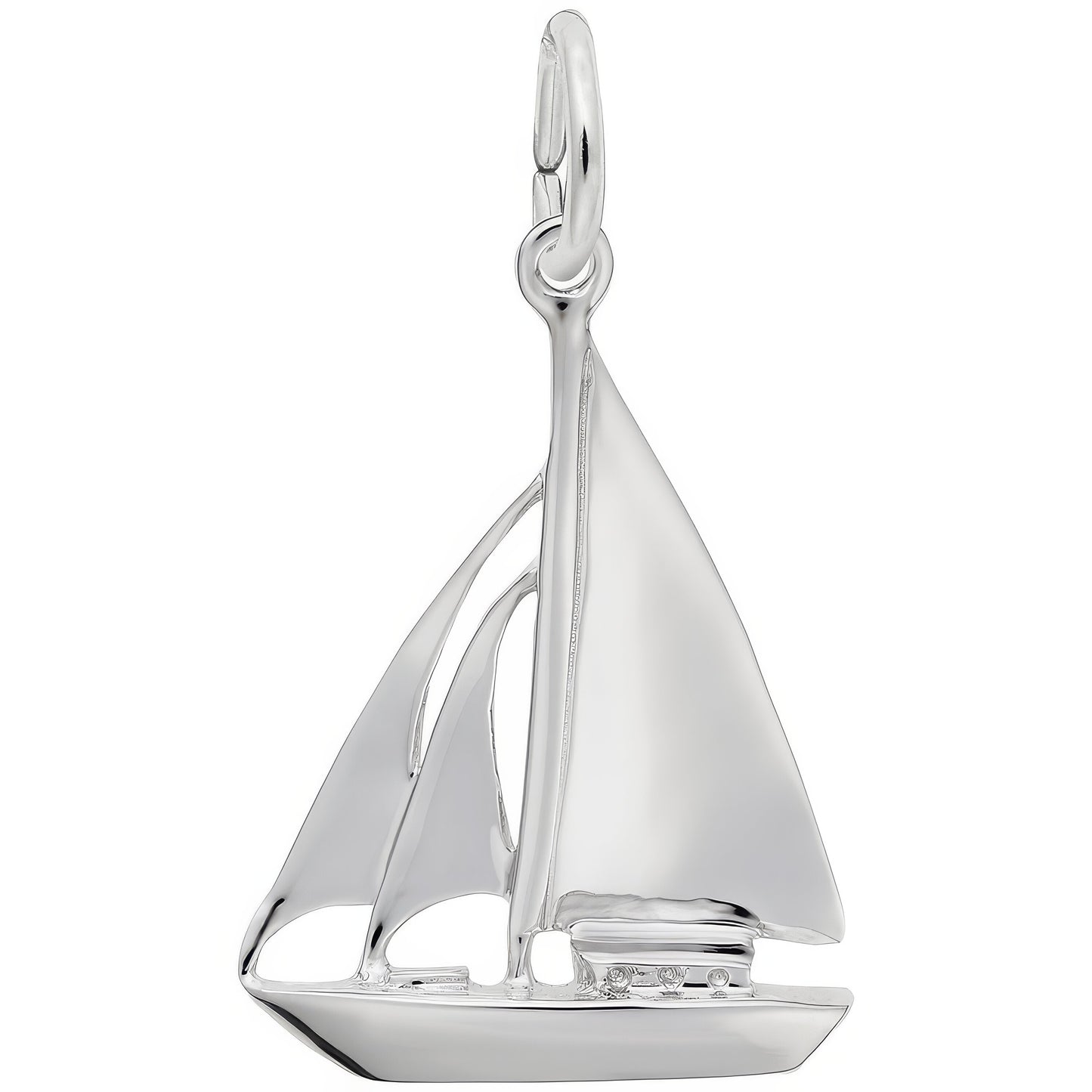 Cutter Sailboat Charm - Metal - Sterling Silver