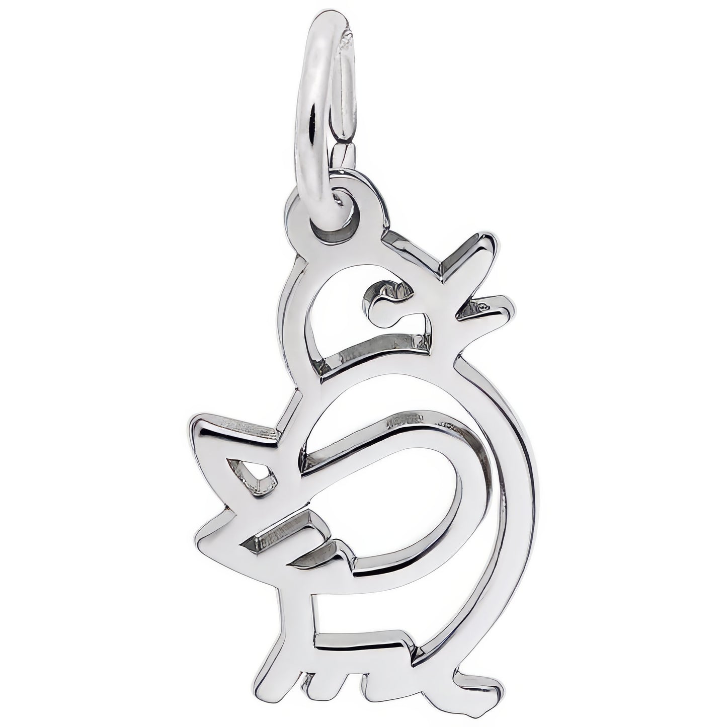 Flappy Chick Charm - Metal - Sterling Silver