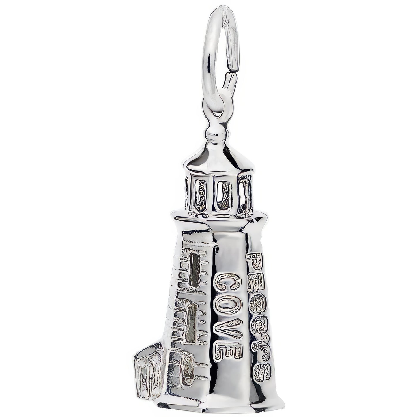 Sterling Silver Peggy's Cove Lighthouse Charm - 23mm x 10mm