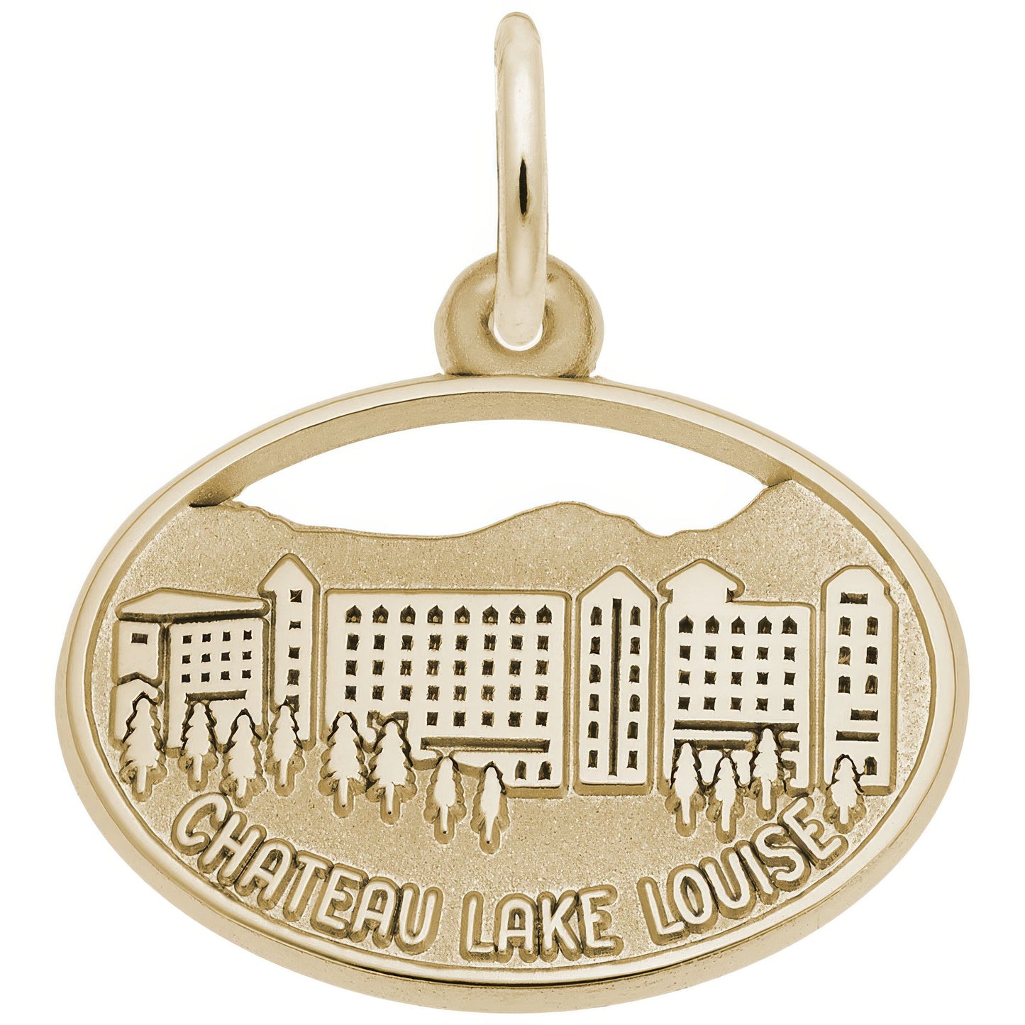 Chateau Lake Louise Oval Charm - Metal - Sterling Silver