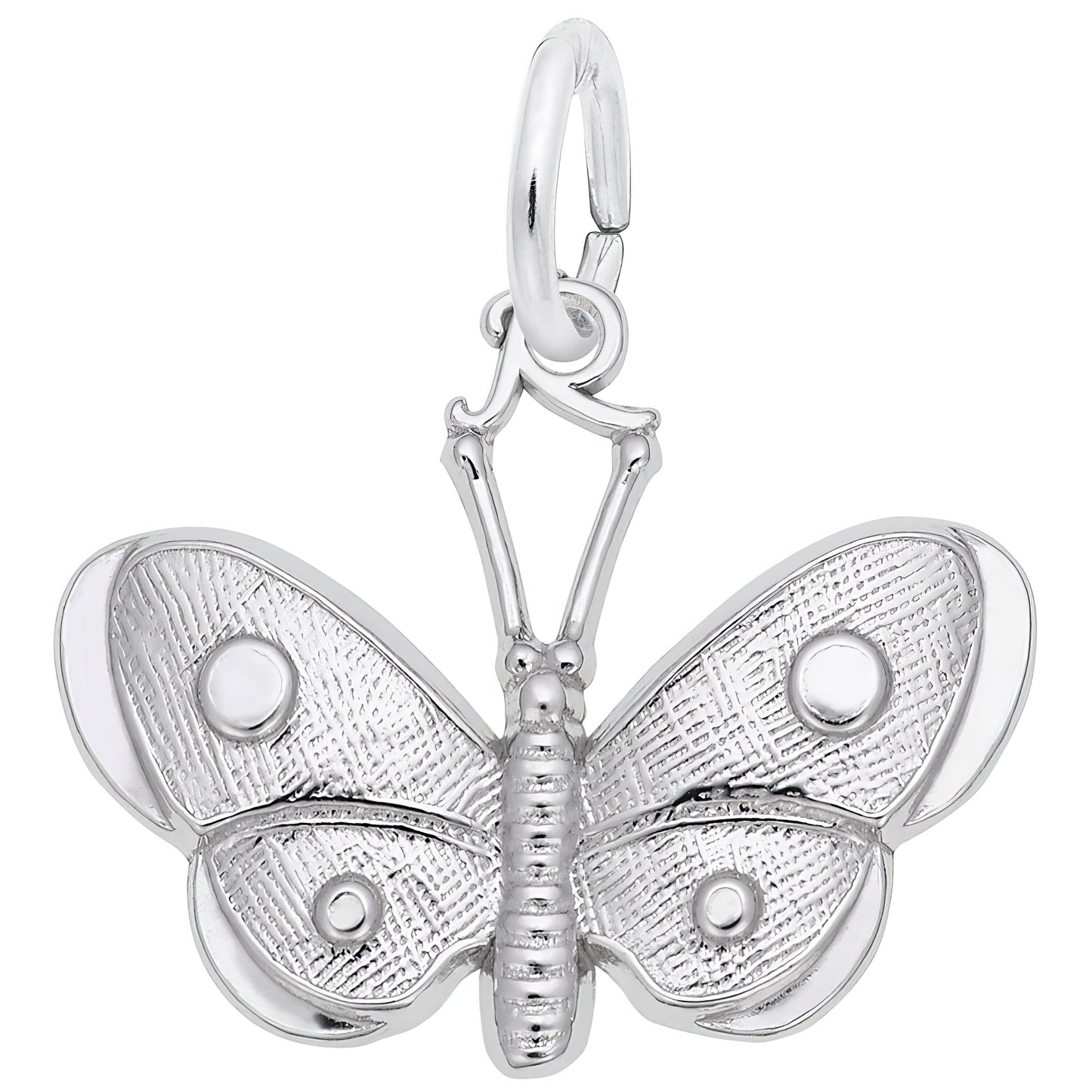 Charms Sterling Silver Spotted Wings Butterfly Charm