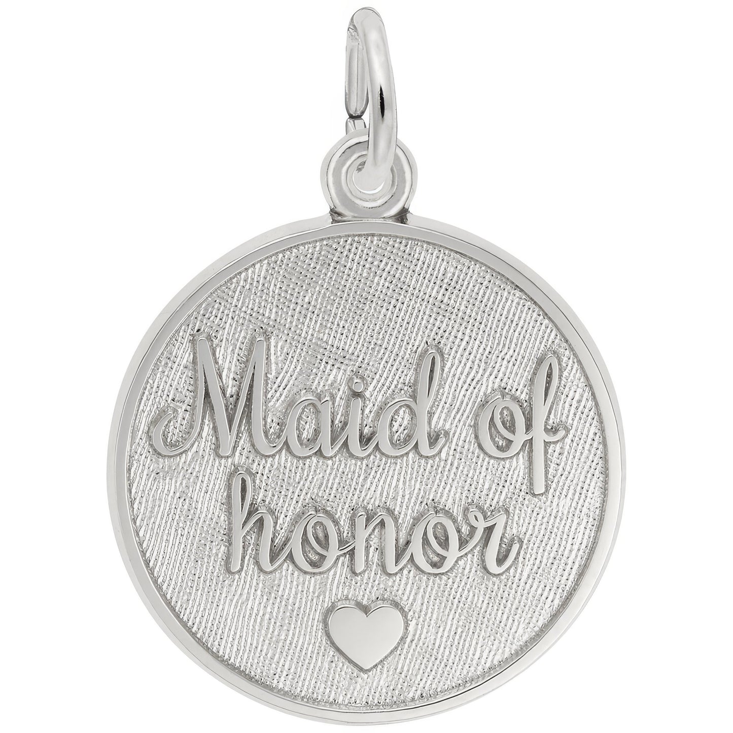 Sterling Silver Maid Of Honor Charm - 19mm x 19mm