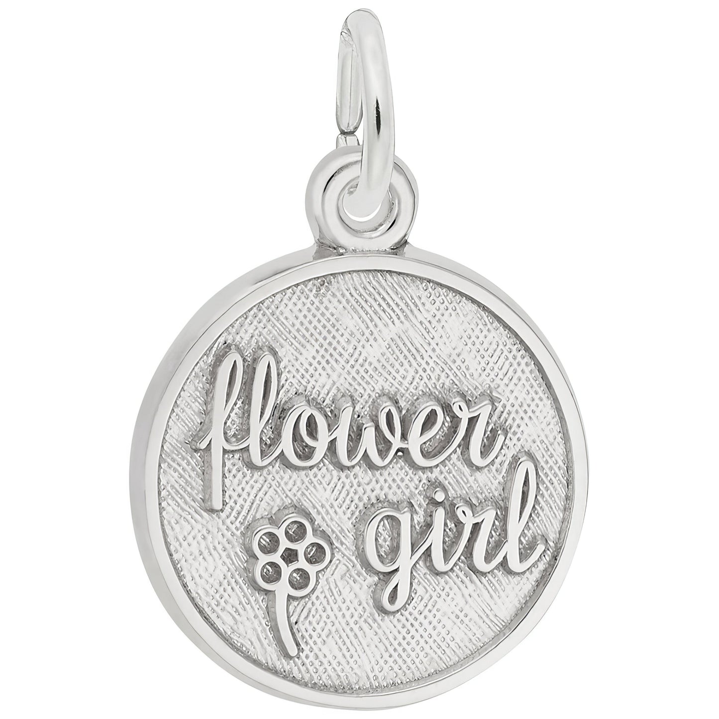 Gold Plated Flower Girl Charm - 15mm x 15mm