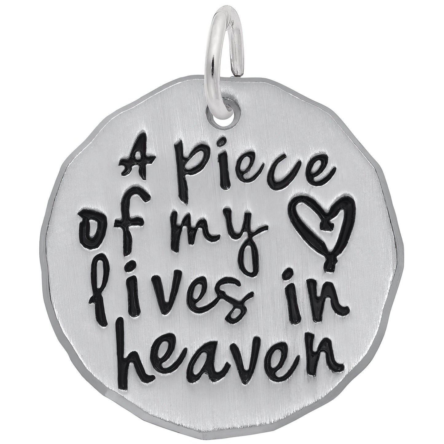 Piece of My Heart Charm, Sterling Silver
