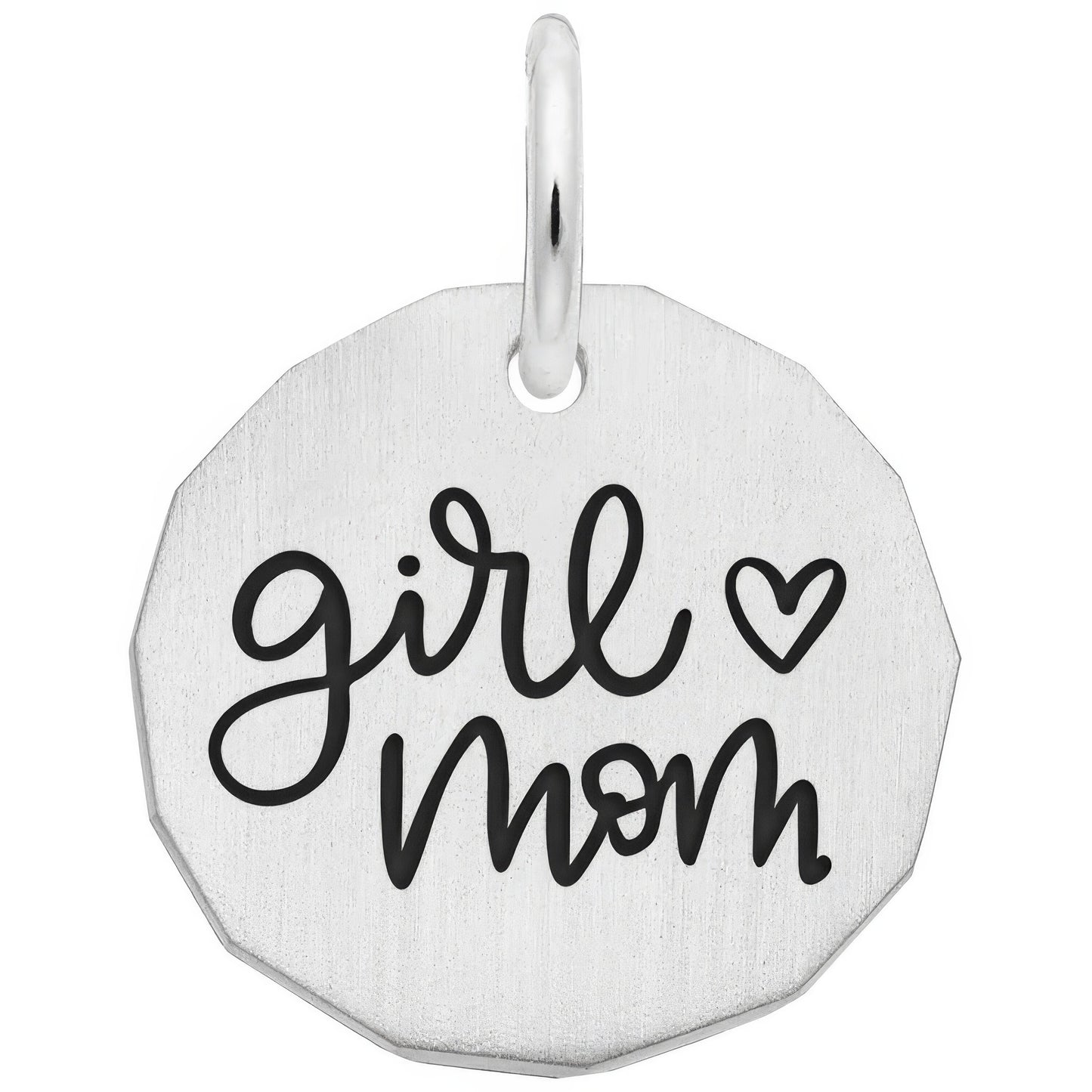 Girl Mom Charm, Sterling Silver