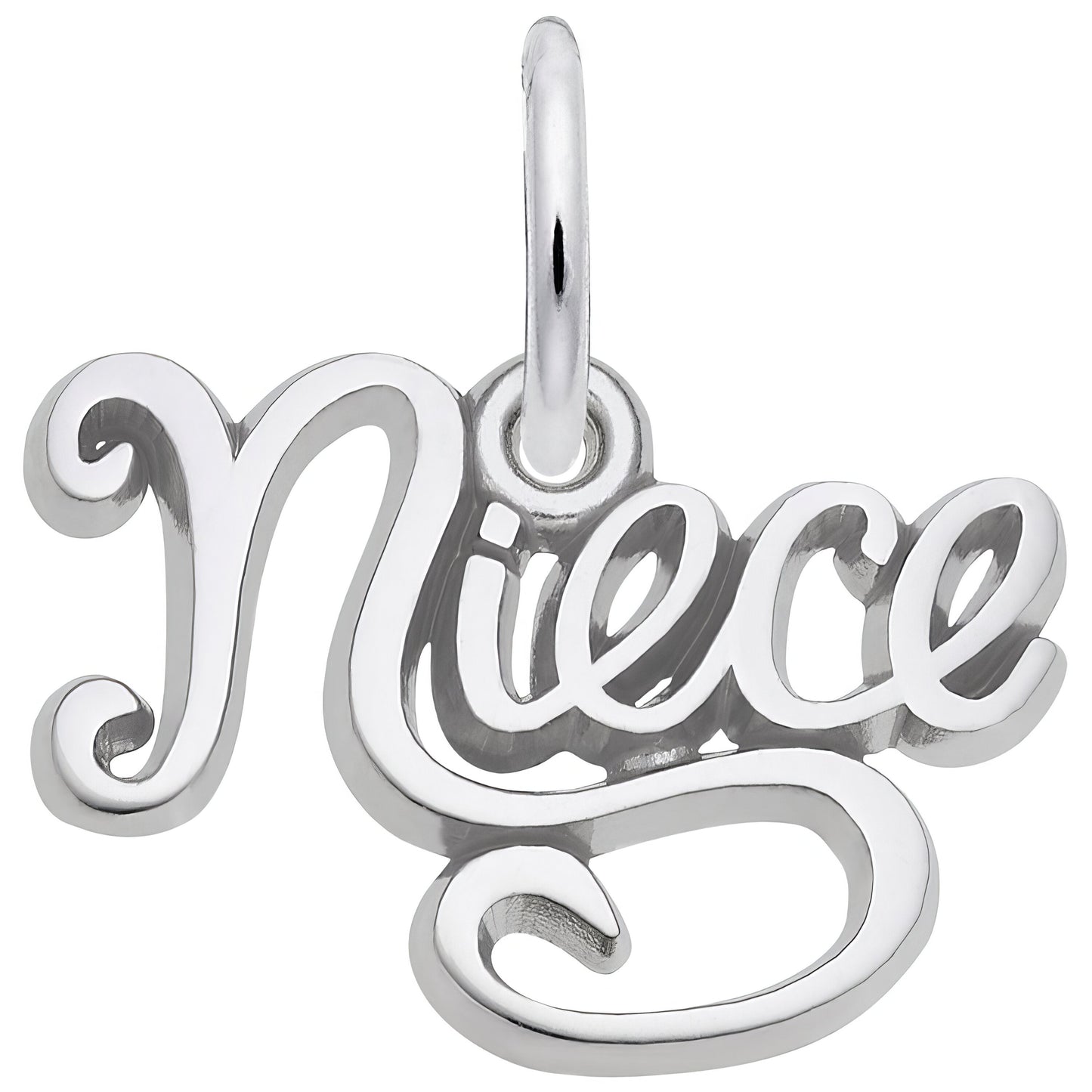 Sterling Silver Niece Script Charm