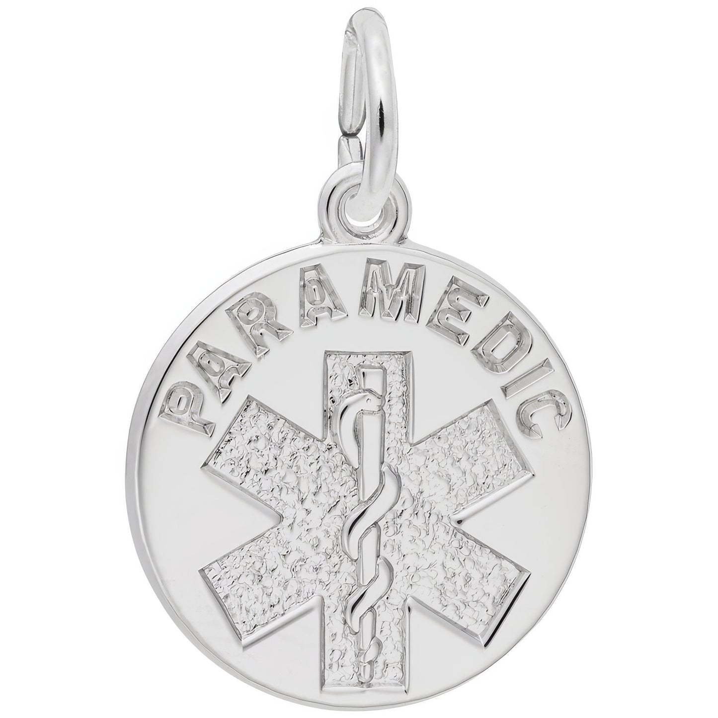 Sterling Silver Paramedic Charm - 18mm x 18mm