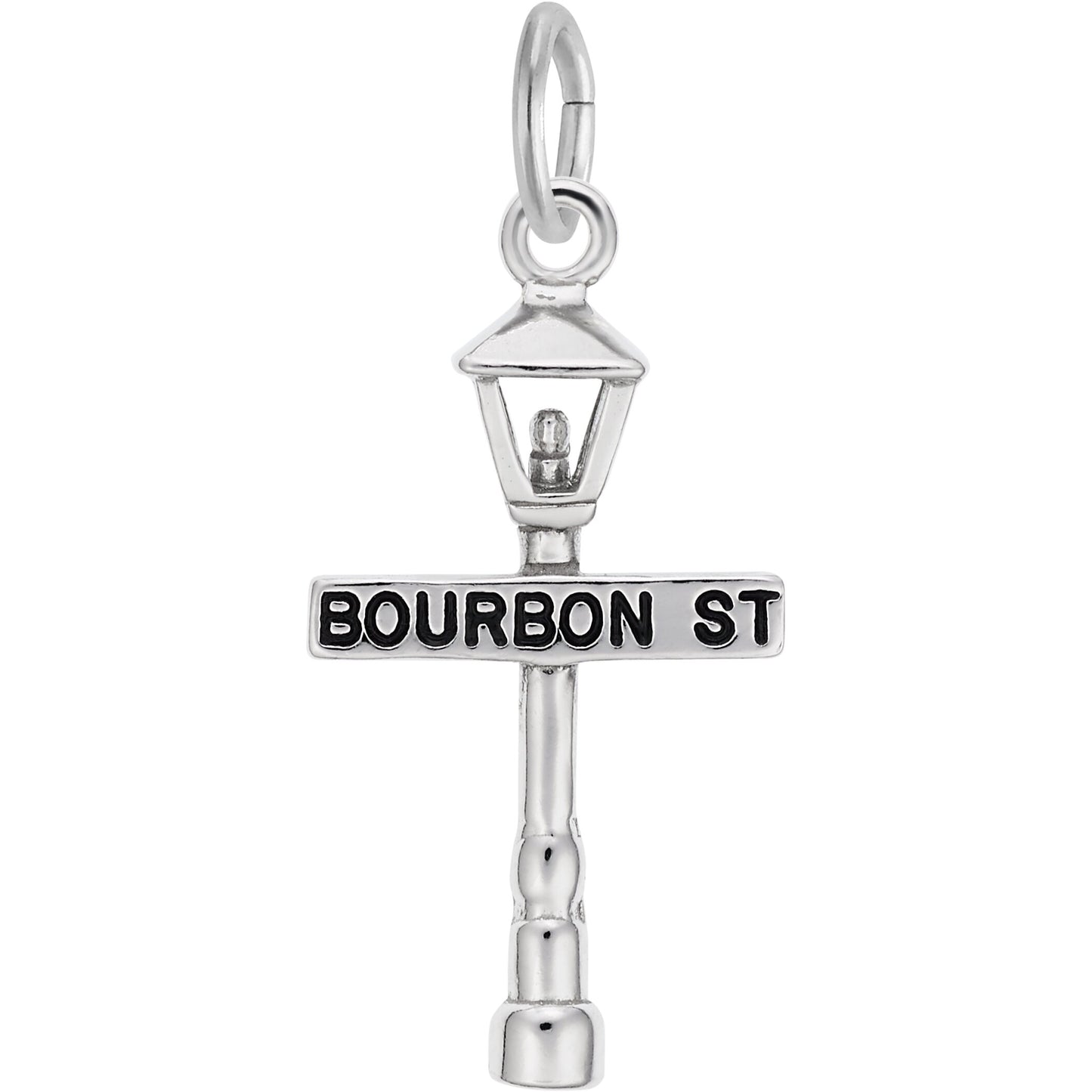 Bourbon Street Lamp Post Charm - Metal - Sterling Silver