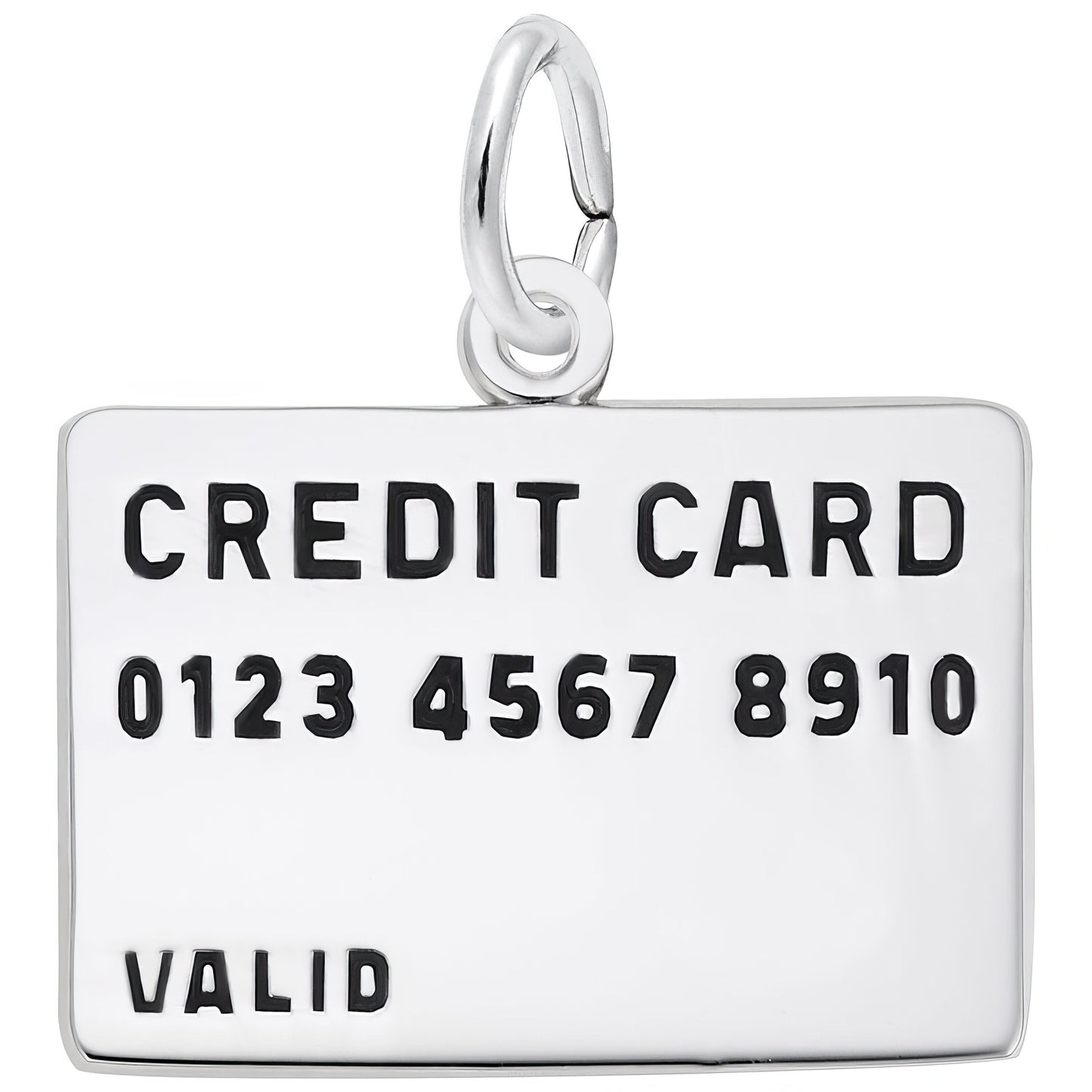 Credit Card Charm - Metal - Sterling Silver