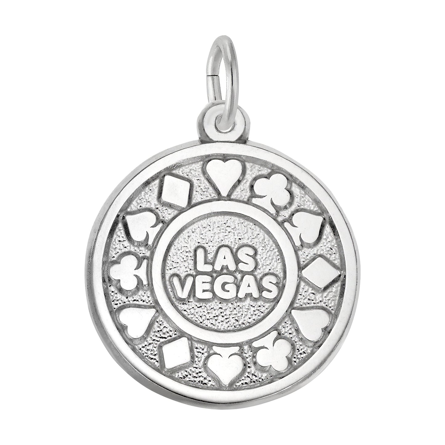 Las Vegas Card Suits Charm - Metal - Sterling Silver