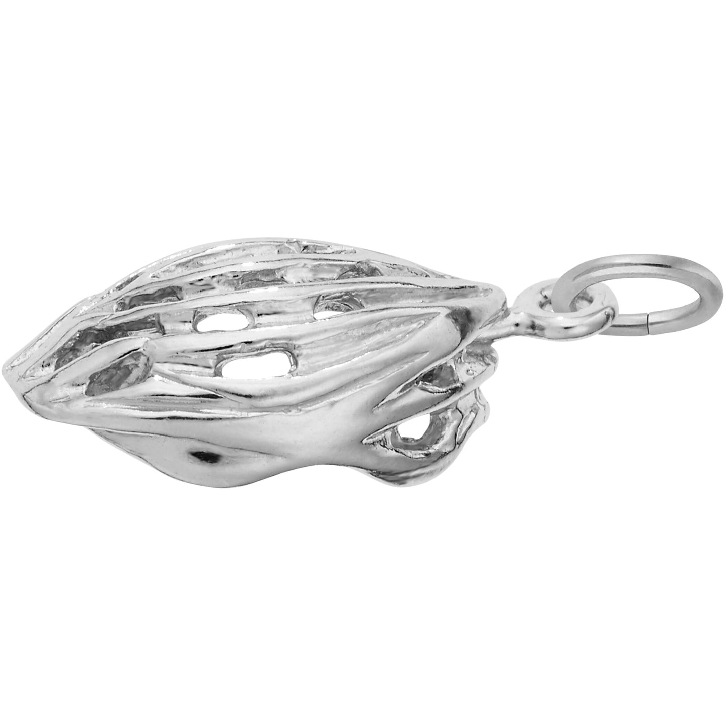 Bike Helmet Charm - Metal - Sterling Silver