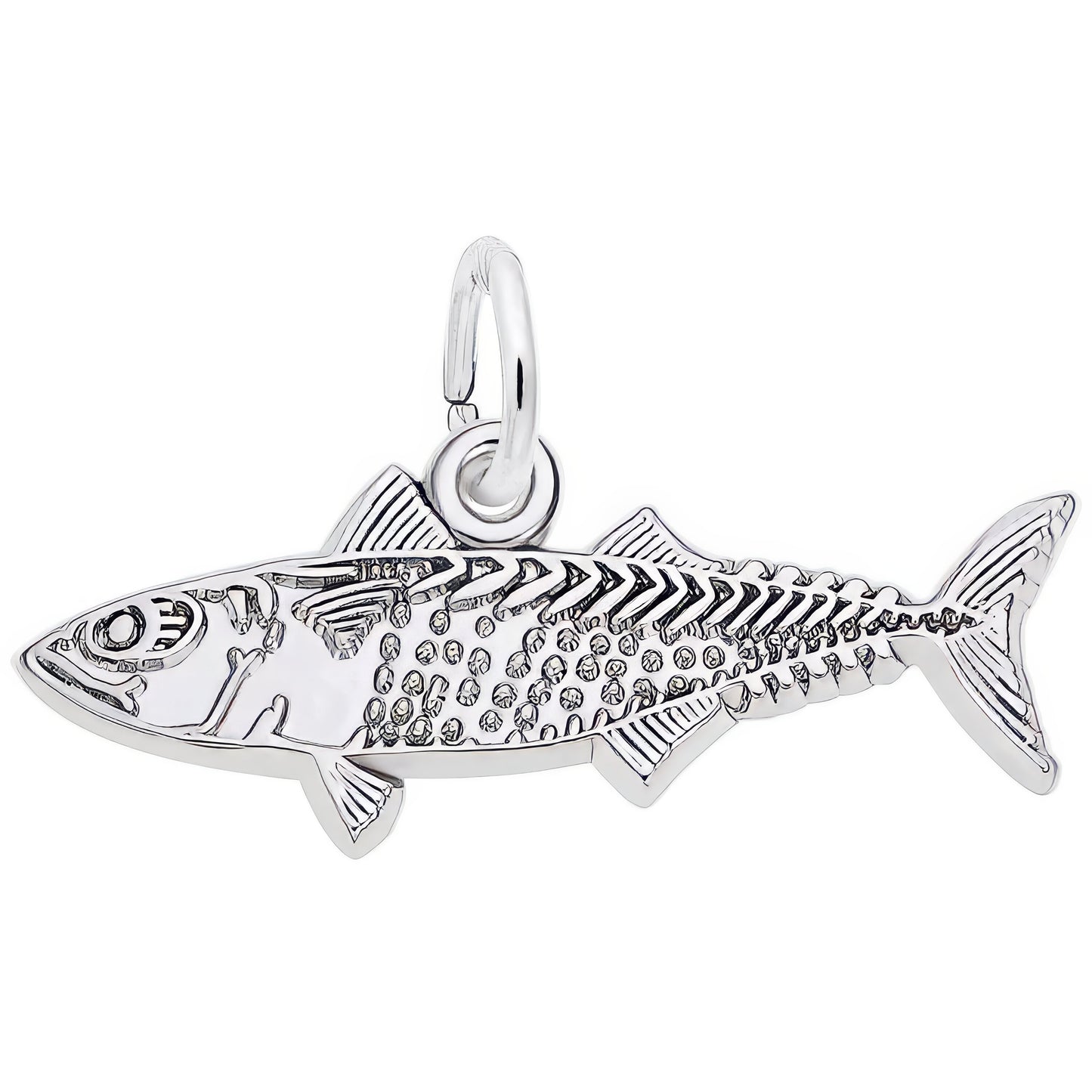 Mackerel Fish Charm - Metal - Sterling Silver