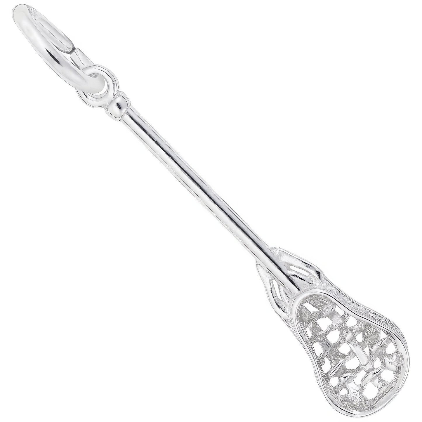 Sterling Silver Lacrosse Charm - 26mm x 5mm