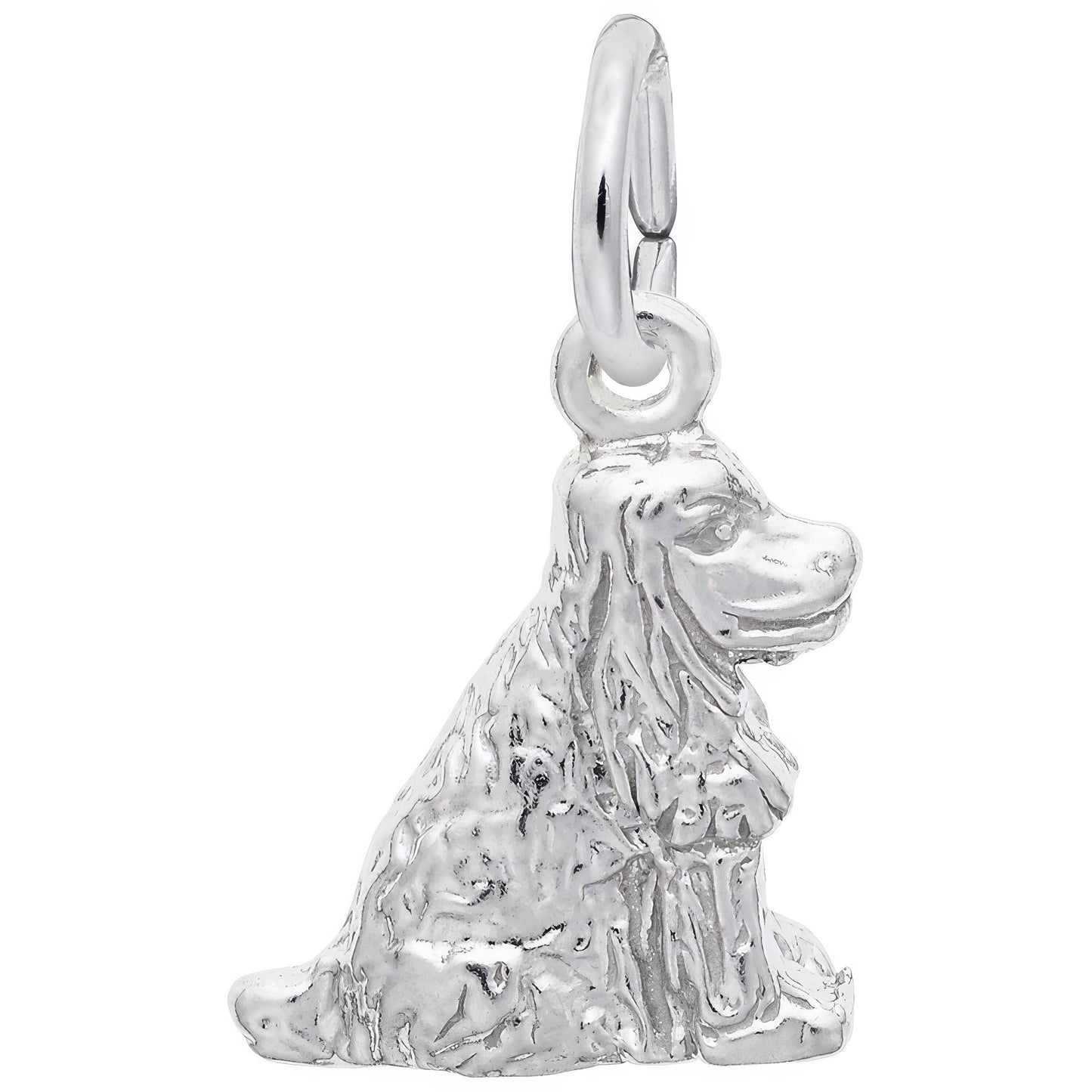 Sterling Silver Cocker Spaniel Charm - 12mm x 10mm