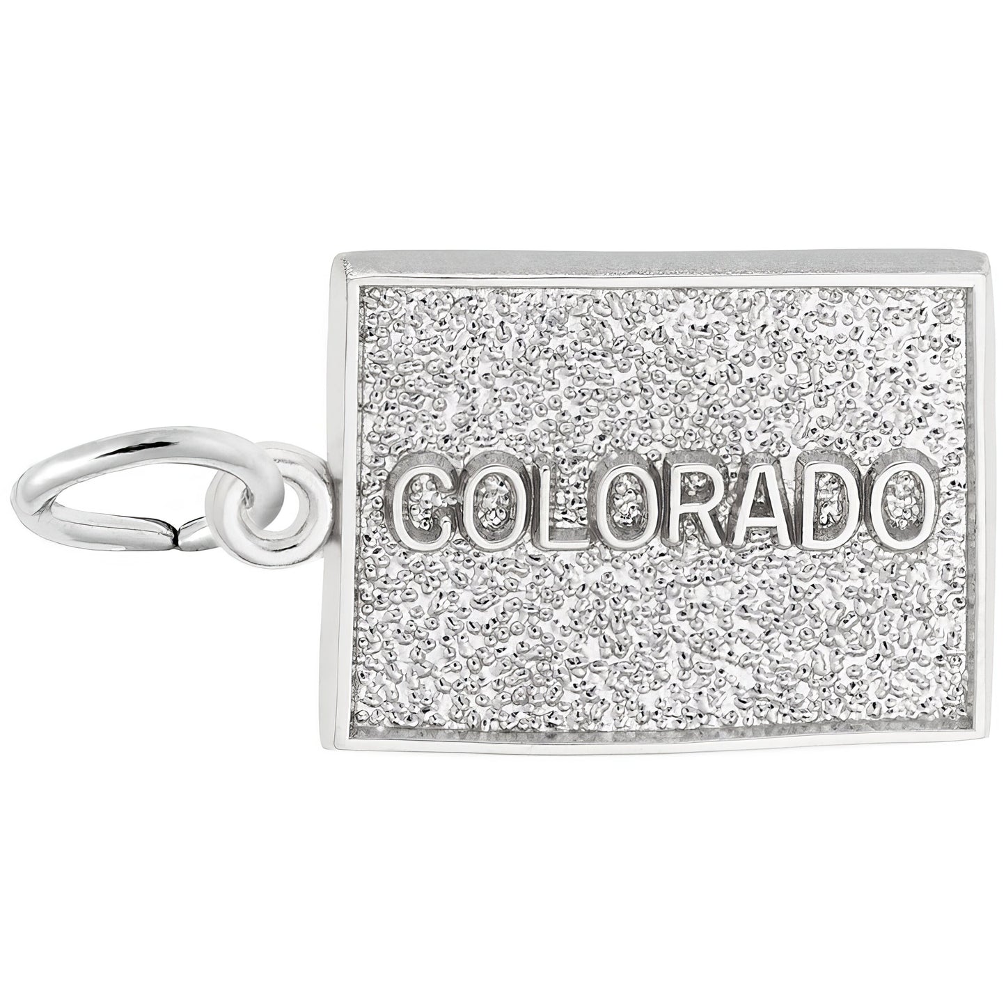 Colorado Map Charm - Metal - Sterling Silver