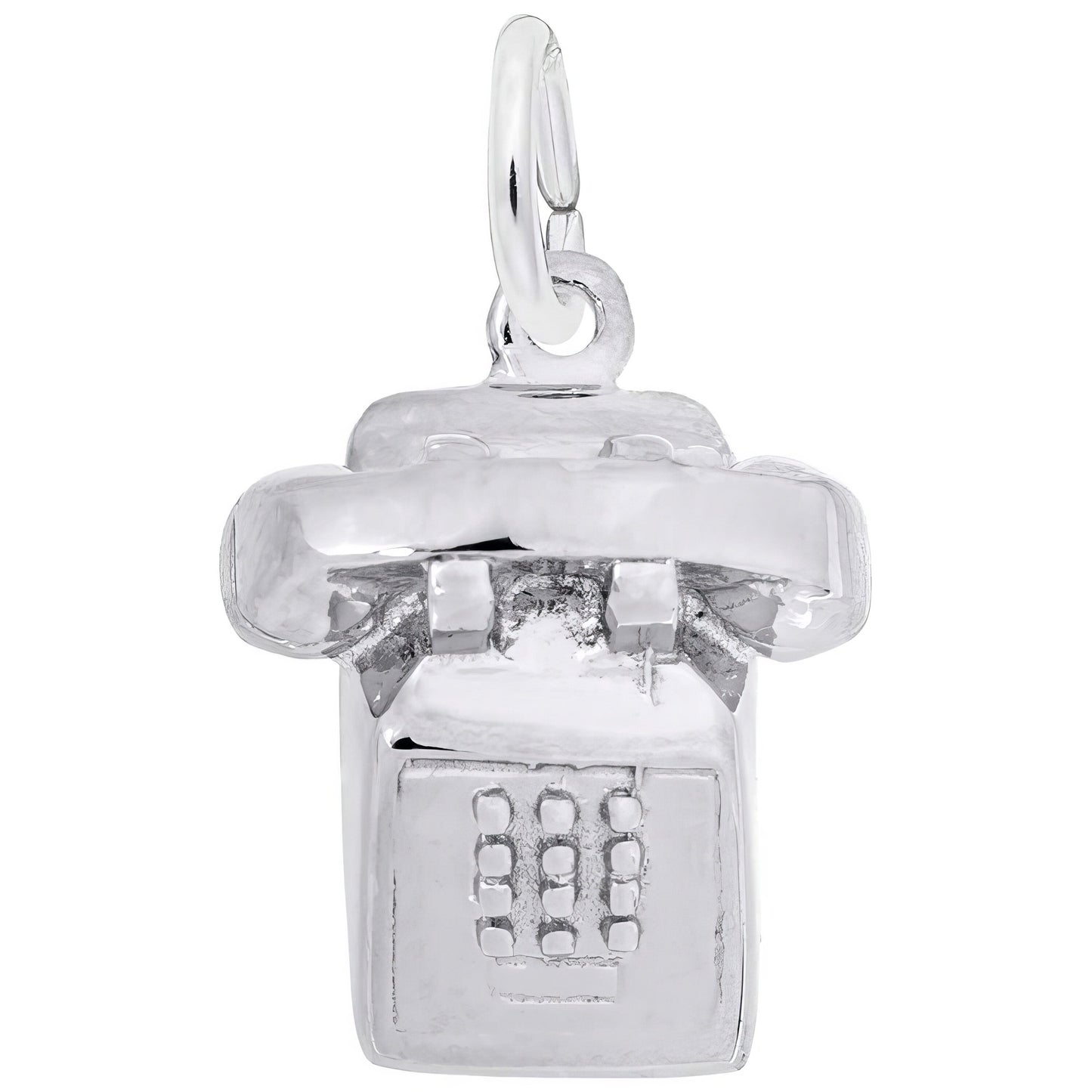 Touchtone Phone Charm, Sterling Silver