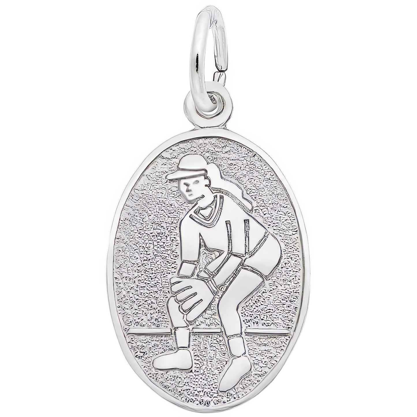 Sterling Silver Female Softball Charm