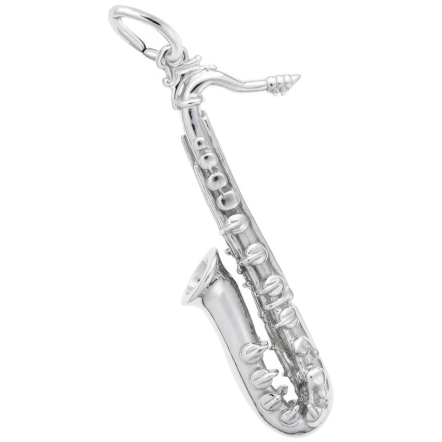 Tenor Saxophone Charm - Metal - Sterling Silver