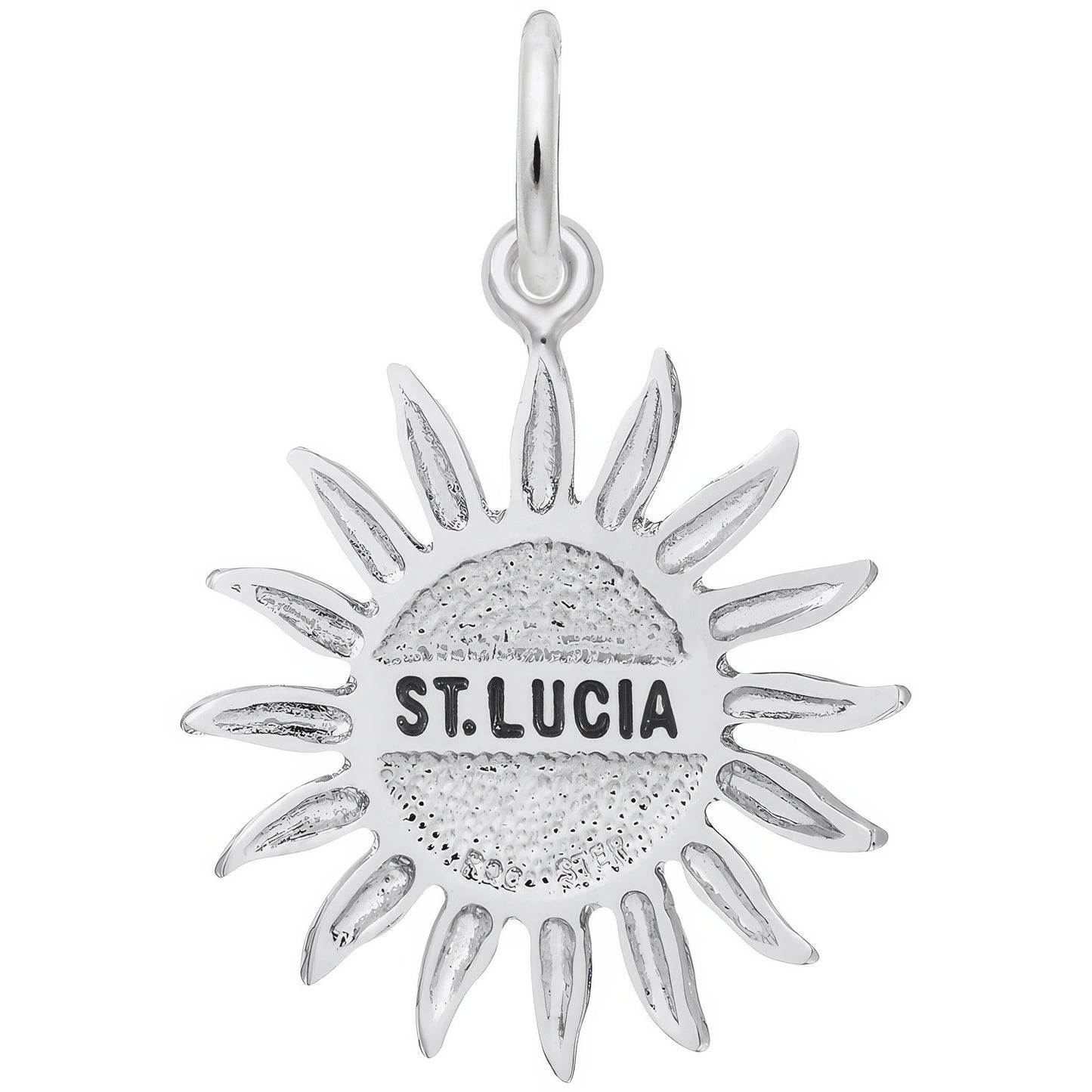 St. Lucia Sun Large Charm - Metal - Sterling Silver