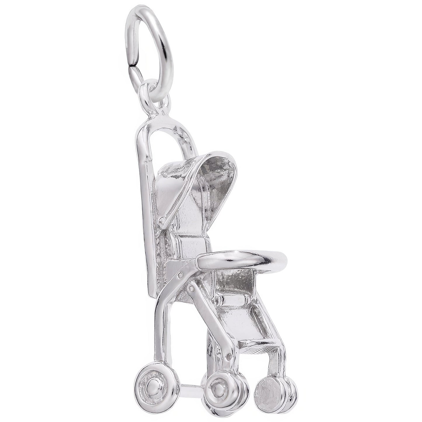 Stroller Charm - Metal - Sterling Silver