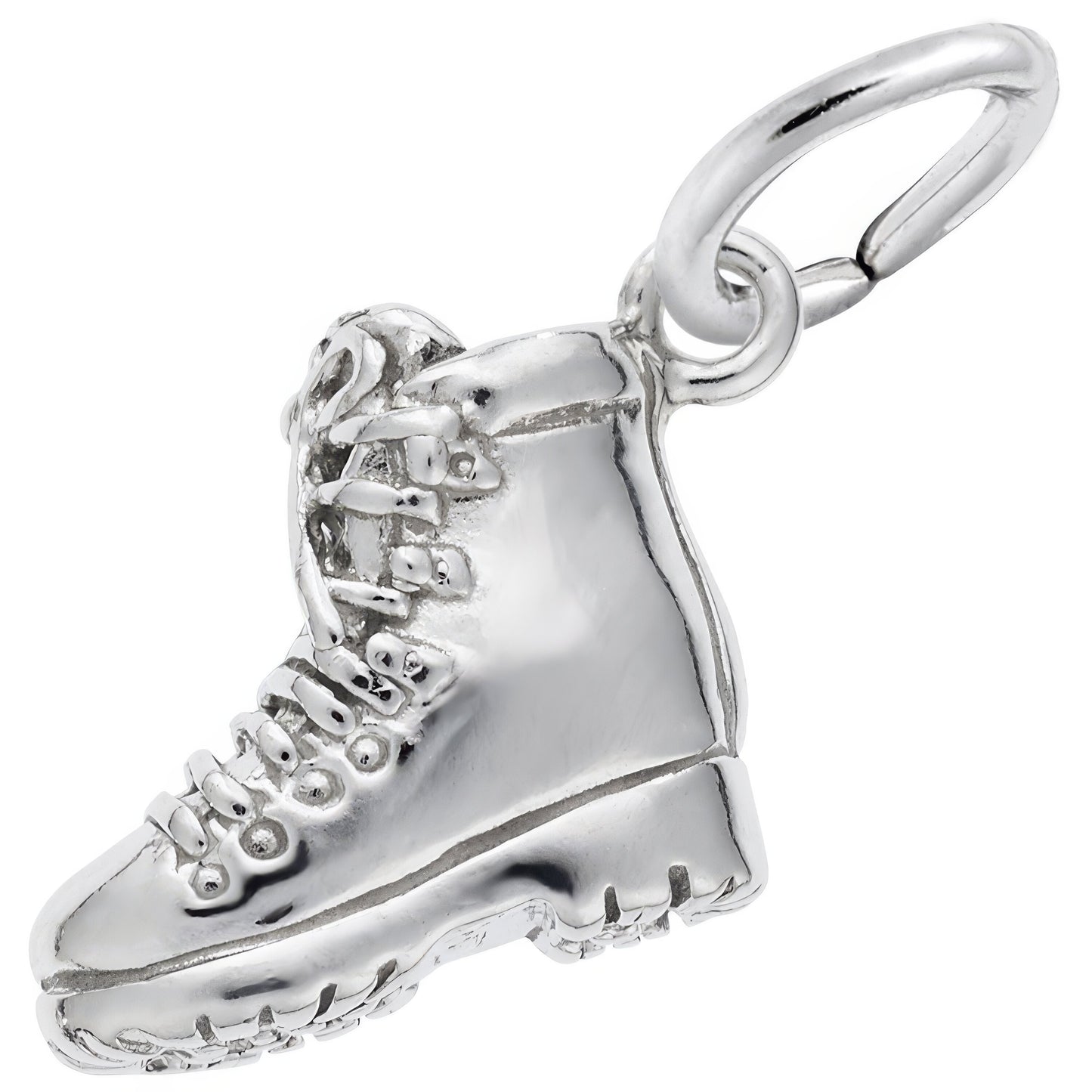 Sterling Silver Hiking Boot Charm - 12mm x 12mm