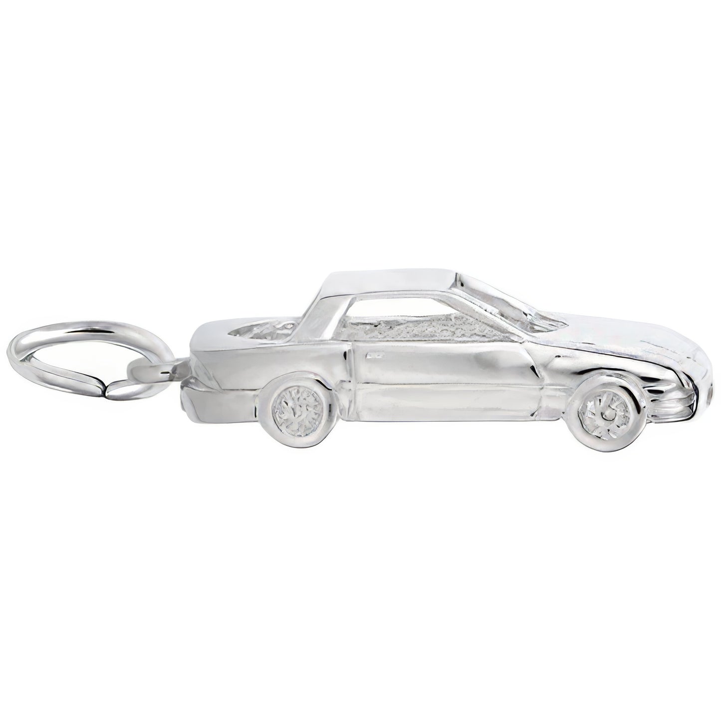 Mid-Engine Sports Car Charm - Metal - Sterling Silver