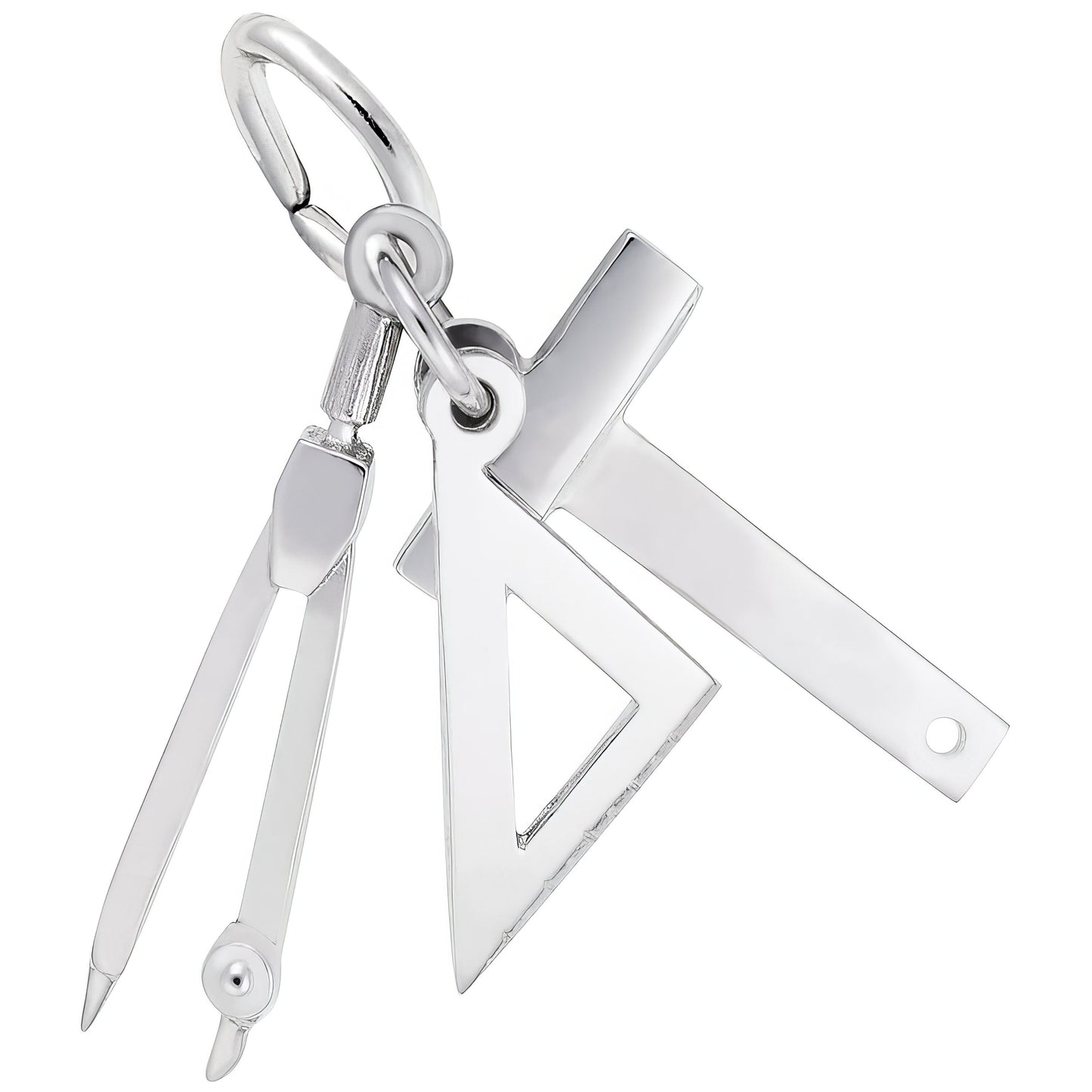 Draftsman Tools Charm - Metal - Sterling Silver