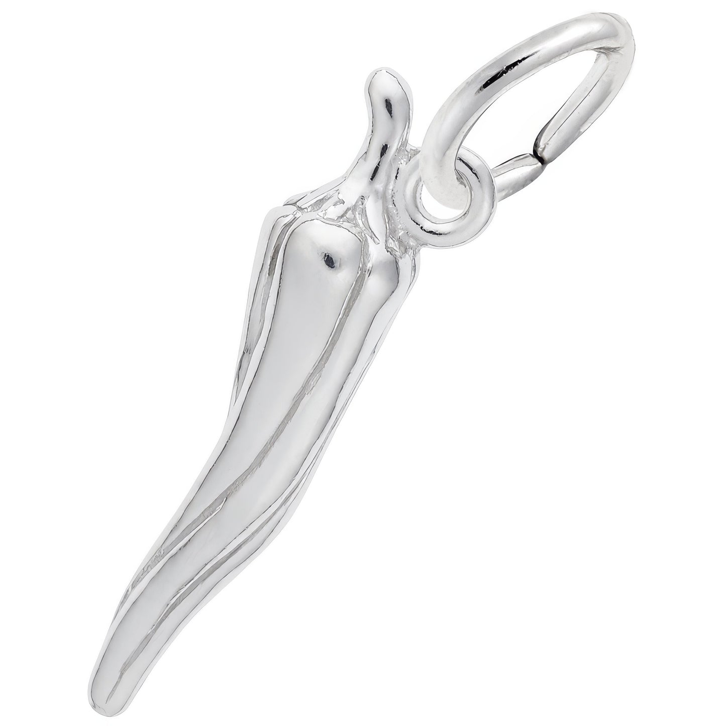 Breast Cancer Awareness Ribbon Charm - Metal - Sterling Silver