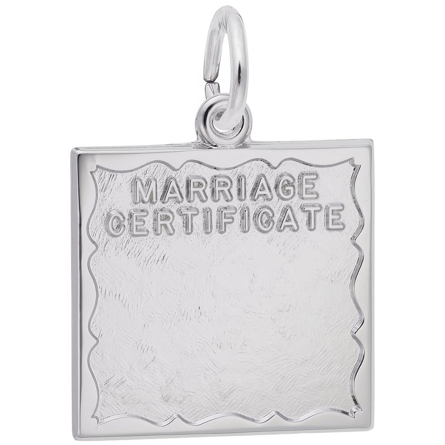 Sterling Silver Marriage Certificate Charm - 18mm x 20mm