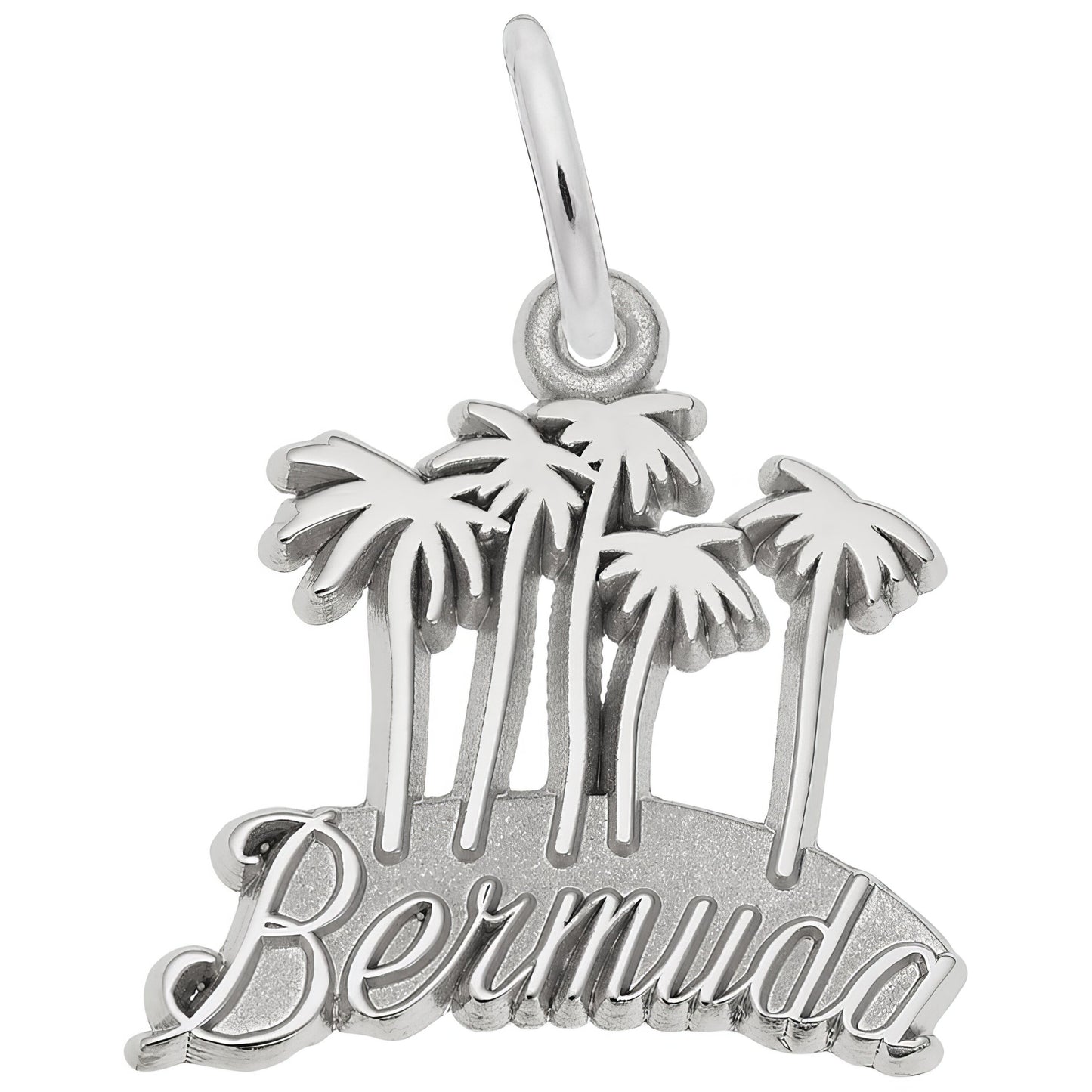 Bermuda Palms Charm - Metal - Sterling Silver