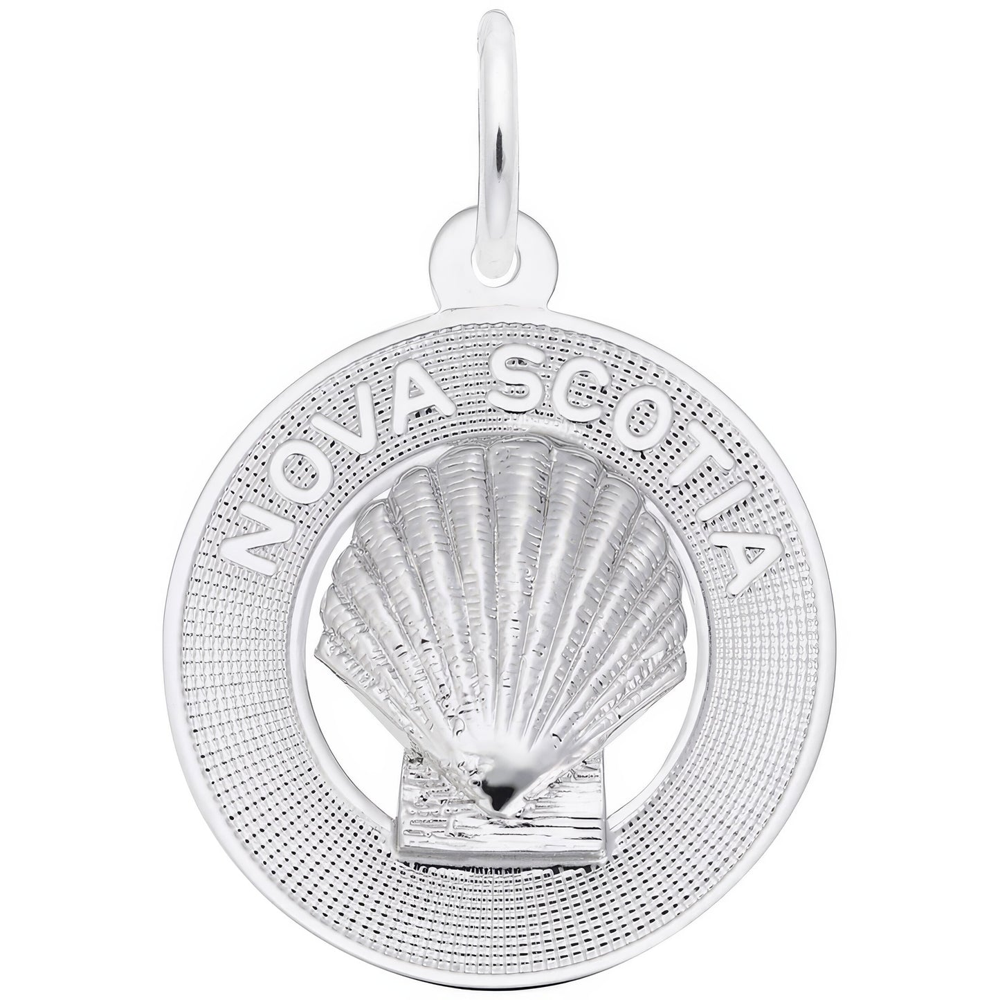 Nova Scotia Shell Ring Charm - Metal - Sterling Silver