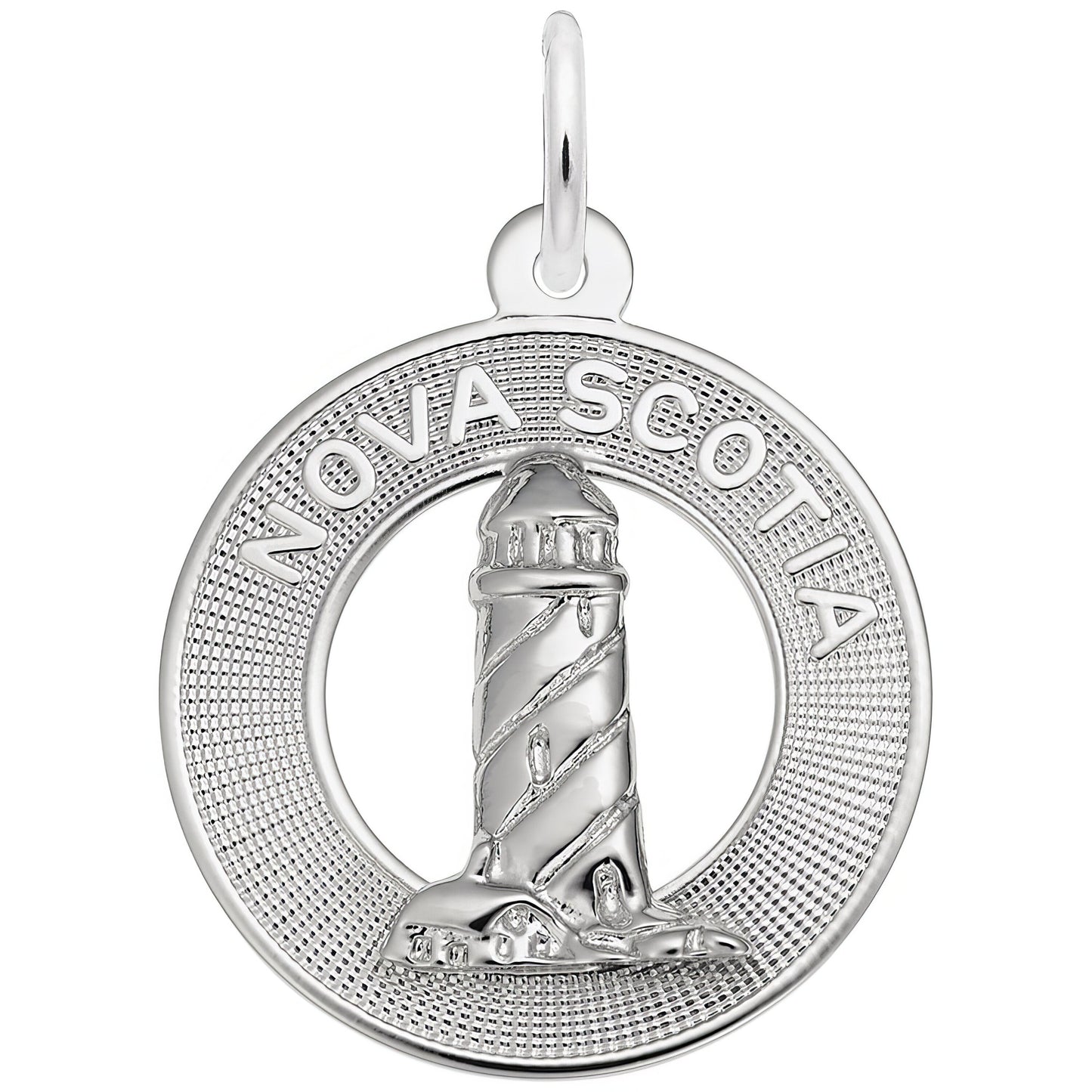 Nova Scotia Lighthouse Ring Charm - Metal - Sterling Silver