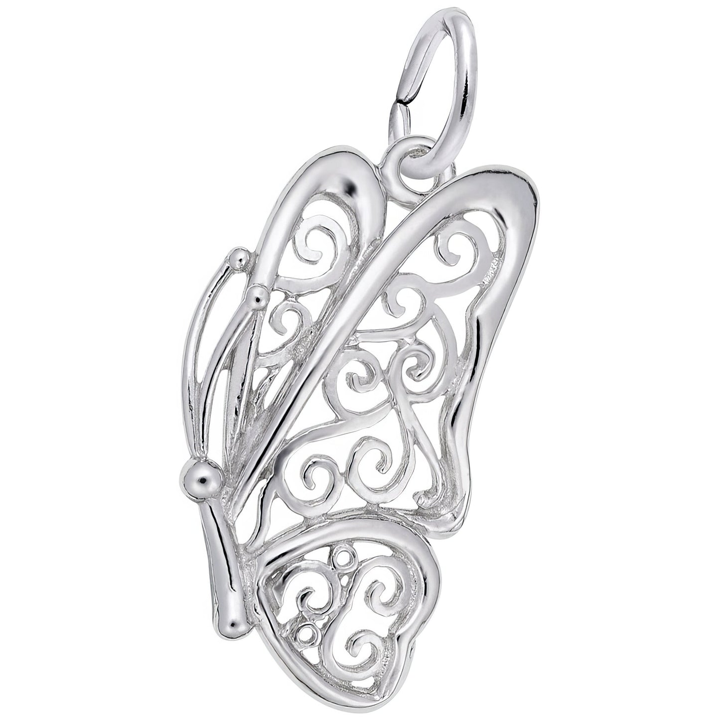 Sterling Silver Filigree Butterfly Charm