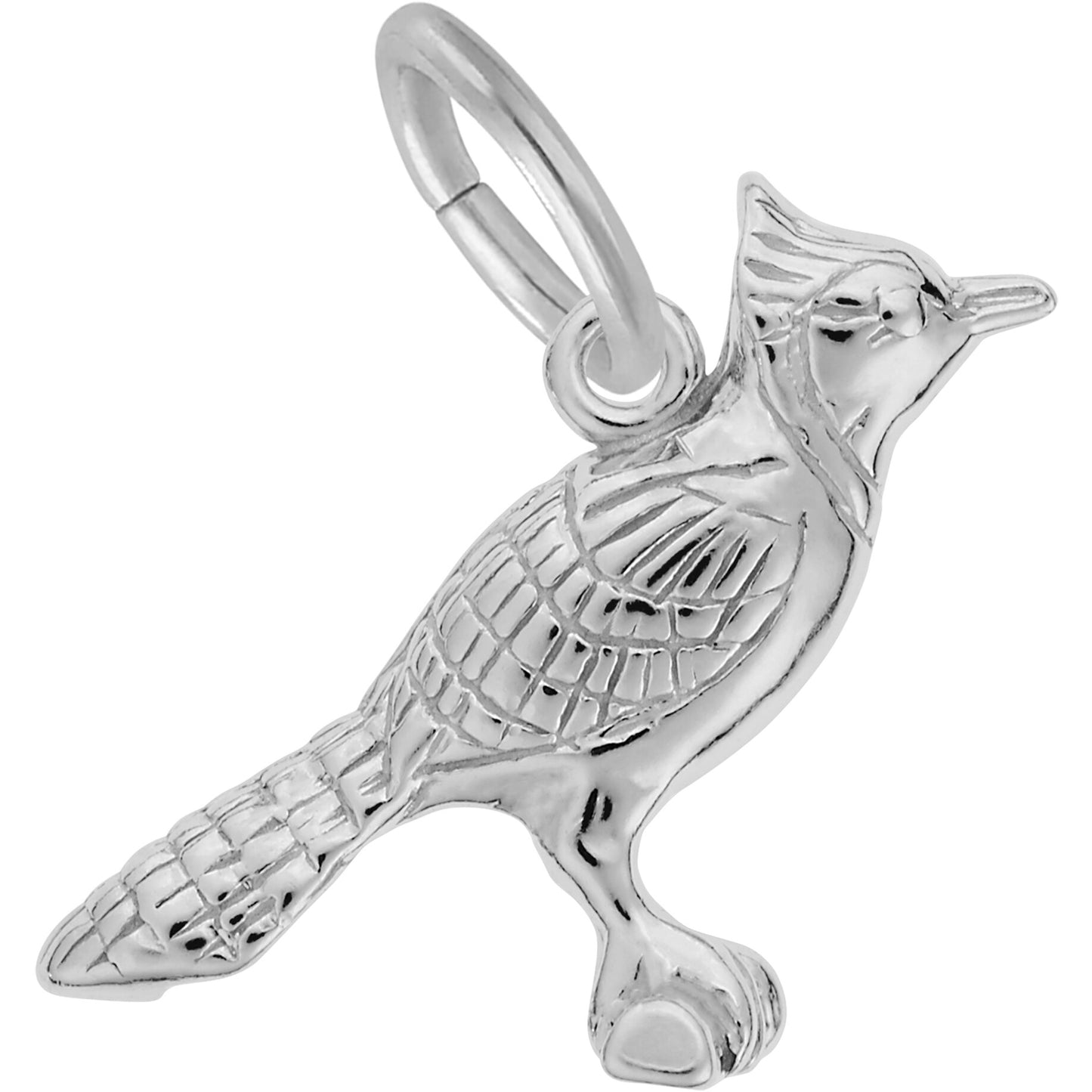 Blue Jay Charm - Metal - Sterling Silver