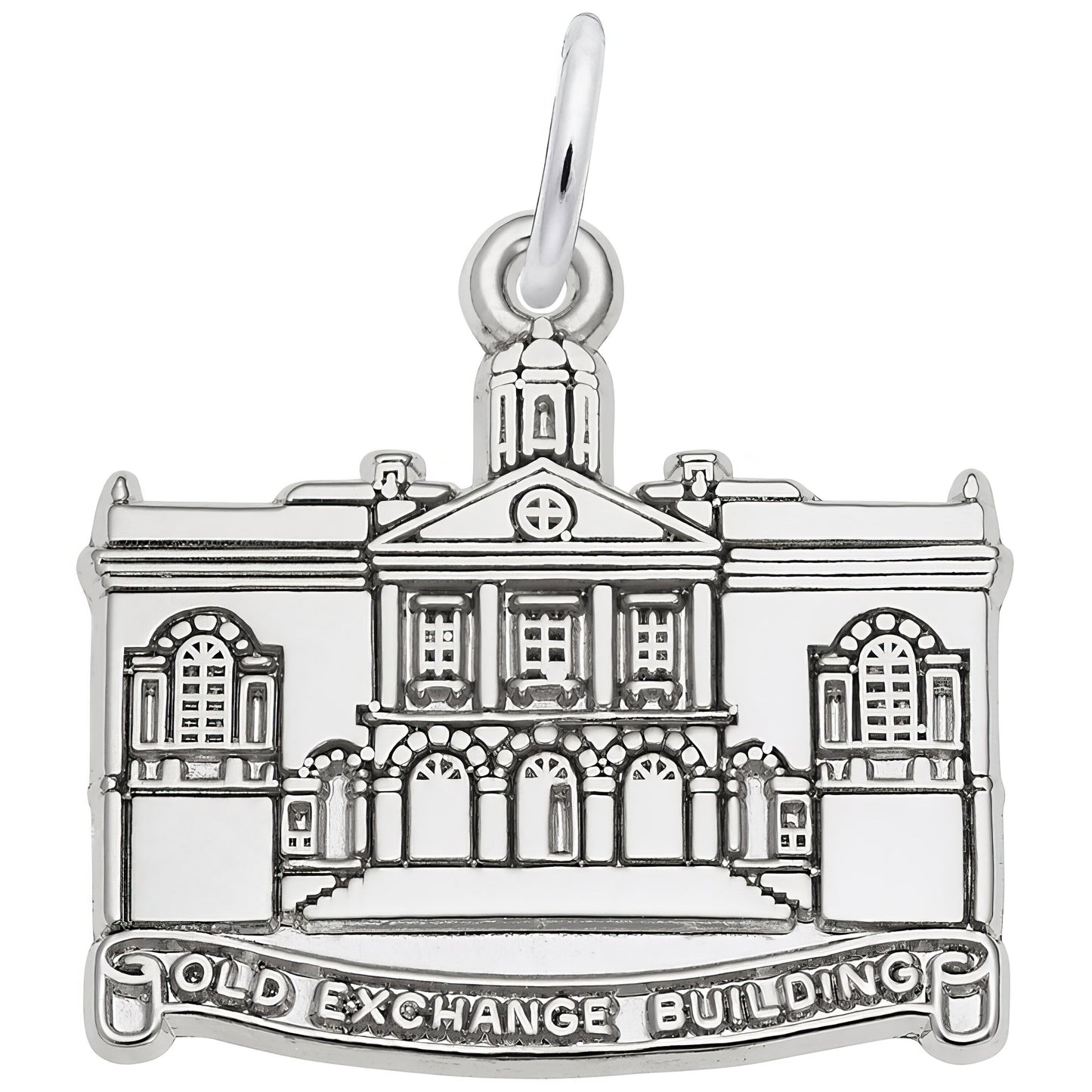 Old Exchange Building Charm - Metal - Sterling Silver