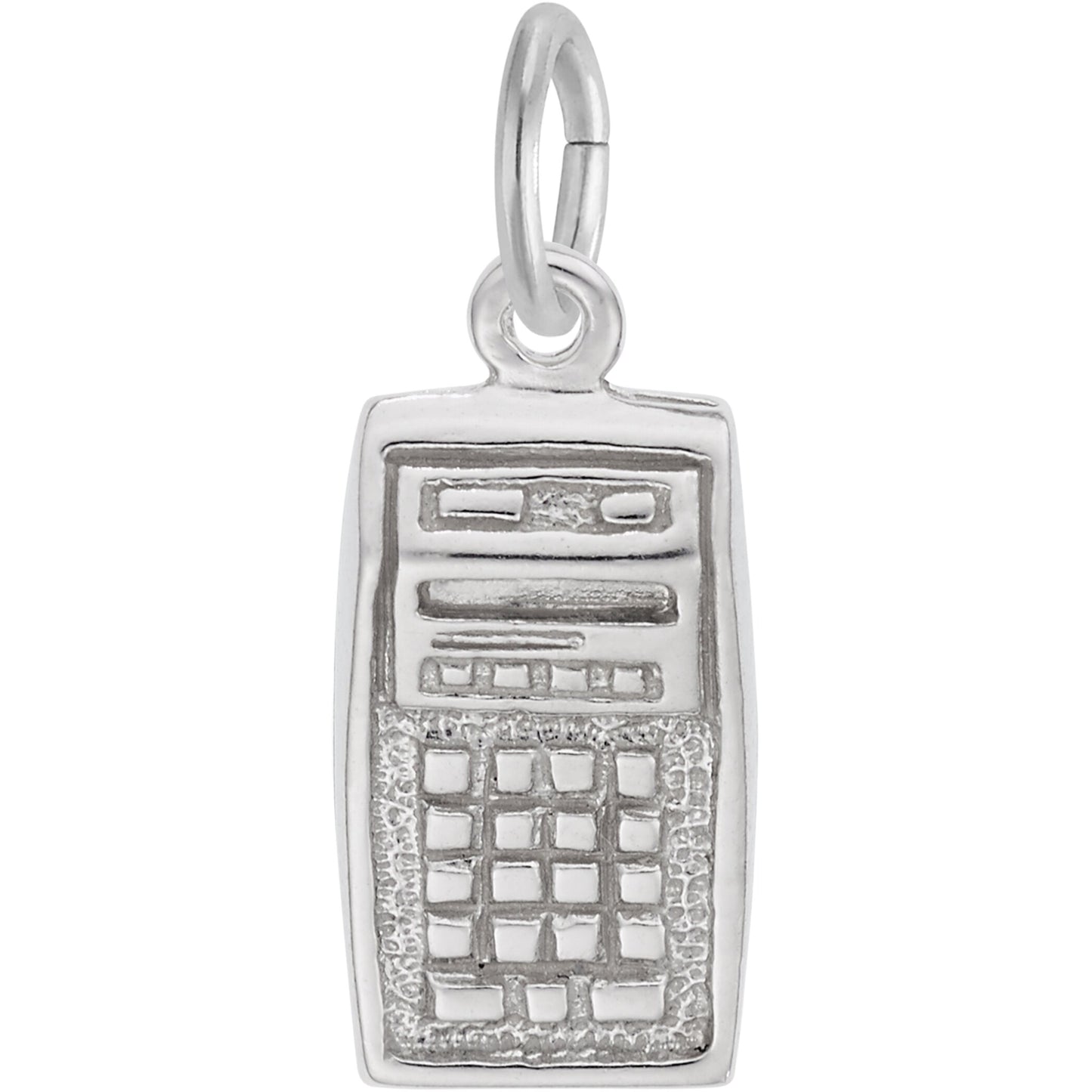 Calculator Charm - Metal - Sterling Silver