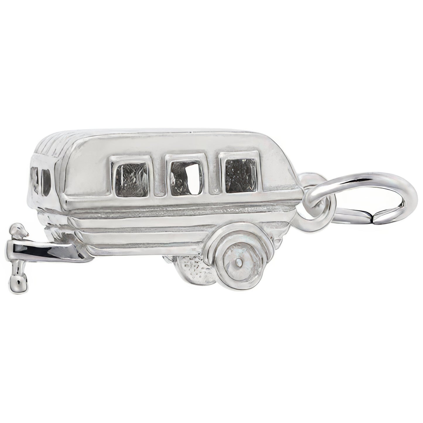Camping Trailer Charm - Metal - Sterling Silver
